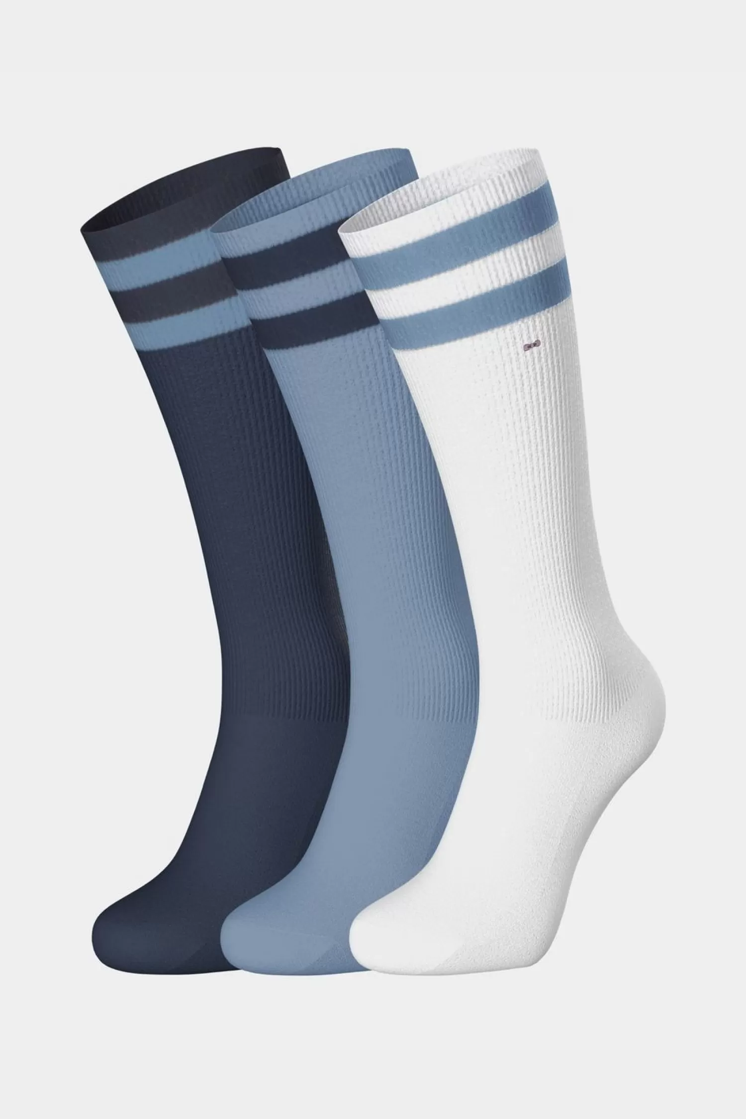 Eden Park Lot De 3 Paires De Chaussettes Ciel A Bords Cercles En Coton Stretch-Homme Chaussettes
