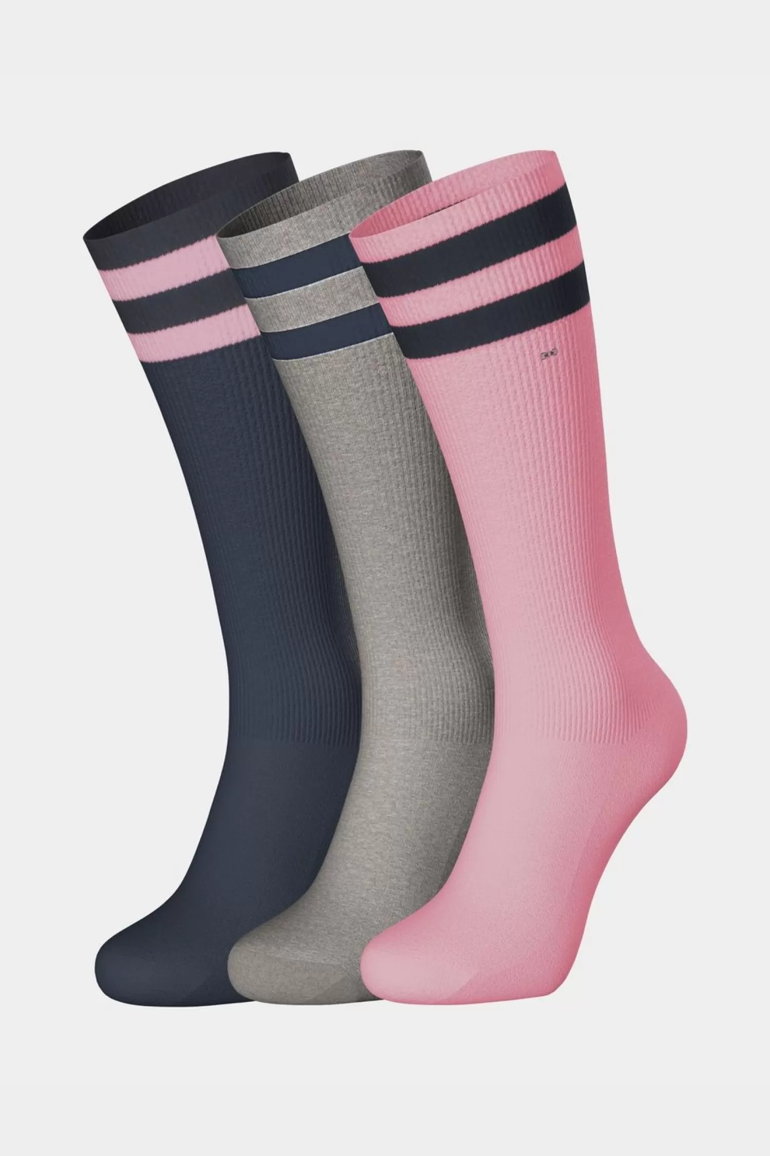 Eden Park Lot De 3 Paires De Chaussettes Roses A Bords Cercles En Coton Stretch-Homme Chaussettes