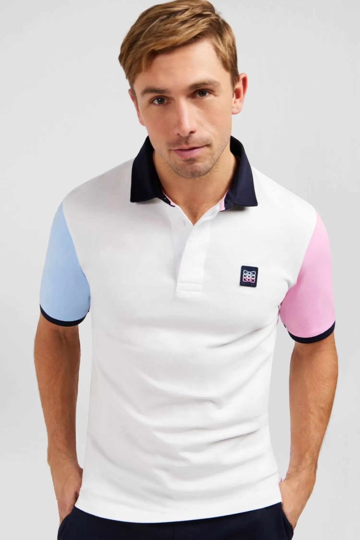 Eden Park Maillot Blanc Colorblock-Homme Maillots De Rugby