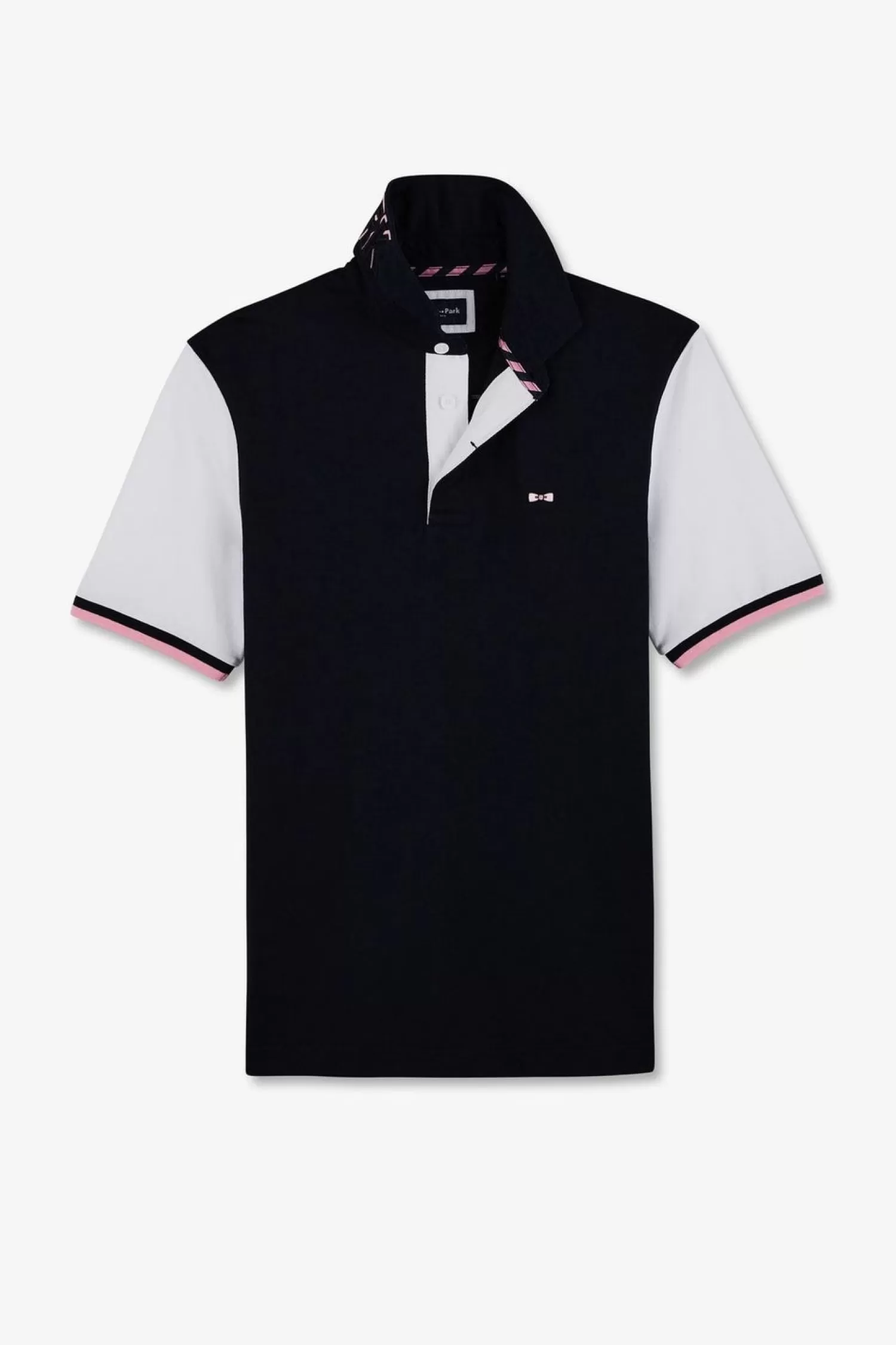 Eden Park Maillot Bleu Fonce Colorblock A Broderie N°10 Au Dos-Homme Maillots De Rugby