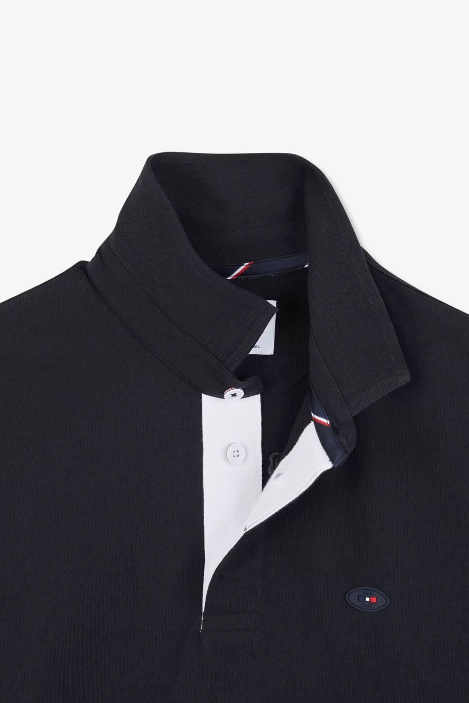 Eden Park Maillot Bleu Fonce Colorblock A Broderie N°10 Au Dos-Homme Maillots De Rugby