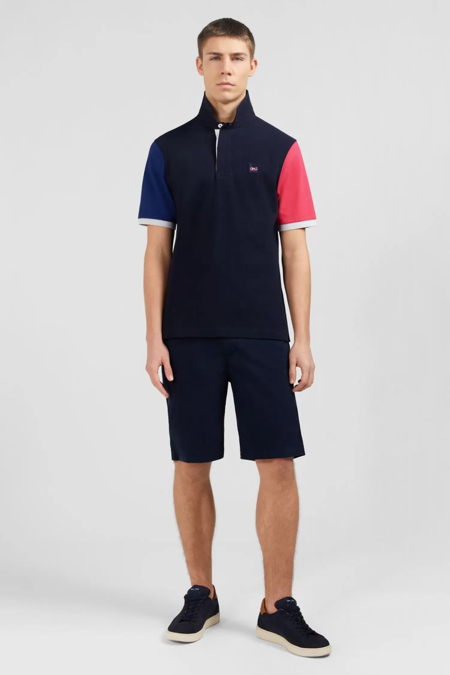 Eden Park Maillot Bleu Marine Colorblock-Homme Maillots De Rugby