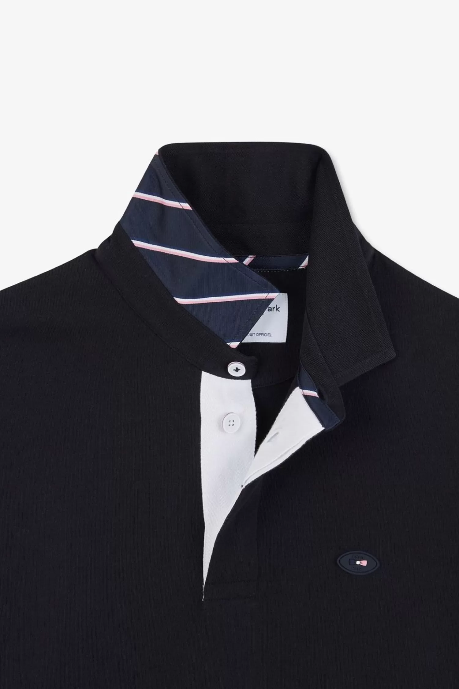 Eden Park Maillot Rose Colorblock A Broderie Coq Au Dos-Homme Maillots De Rugby