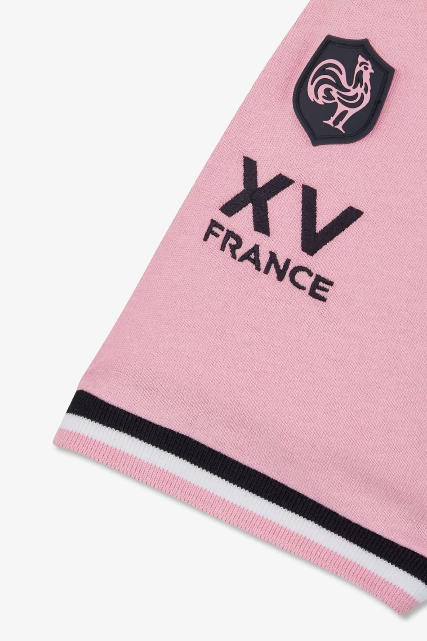 Eden Park Maillot Rose Colorblock A Broderie Coq Au Dos-Homme Maillots De Rugby