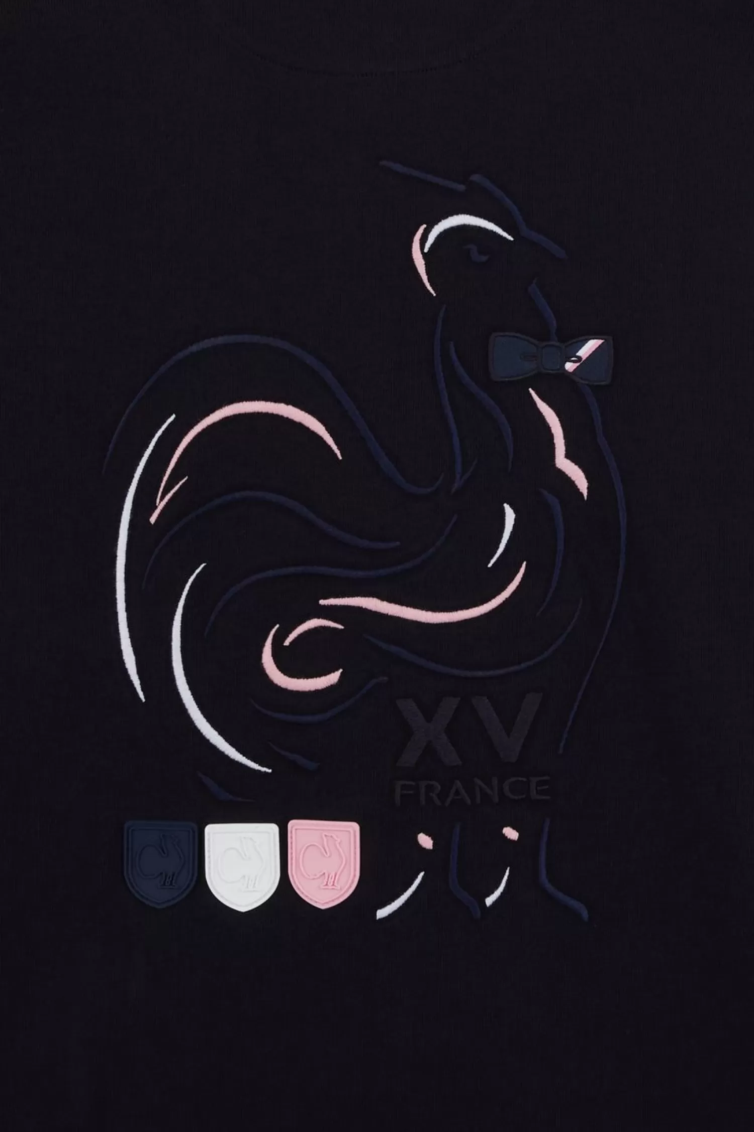 Eden Park Maillot Rose Colorblock A Broderie Coq Au Dos-Homme Maillots De Rugby