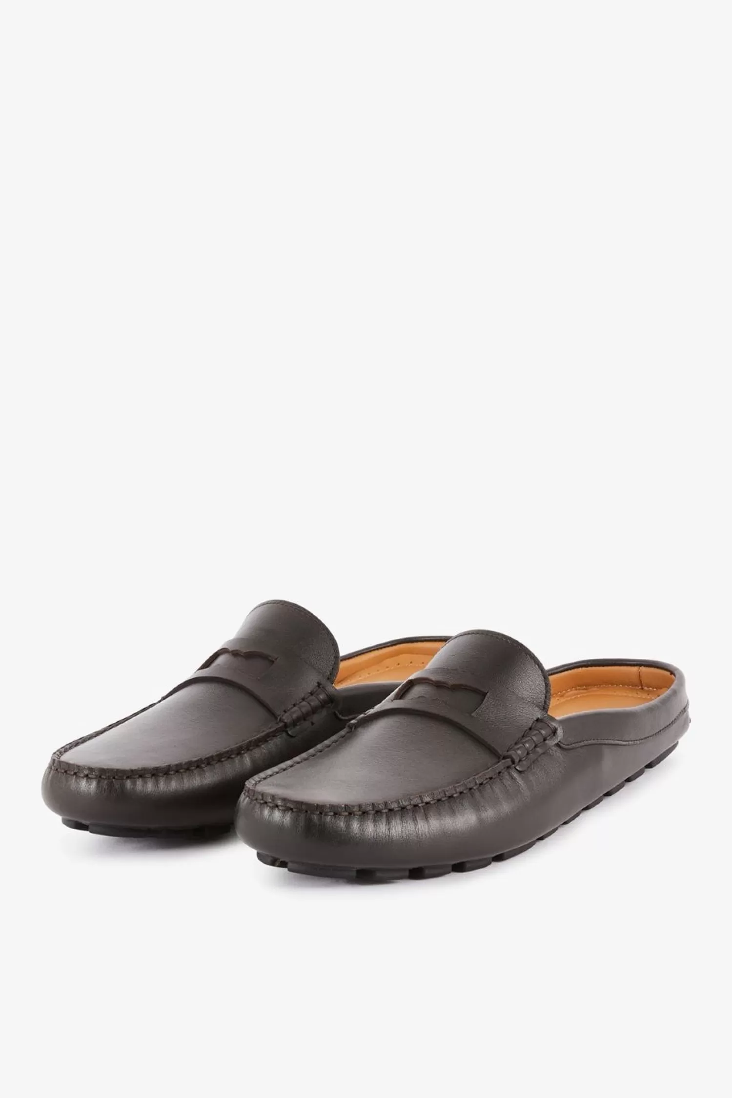 Eden Park Mocassins Marrons Fonces En Cuir-Homme Mocassins