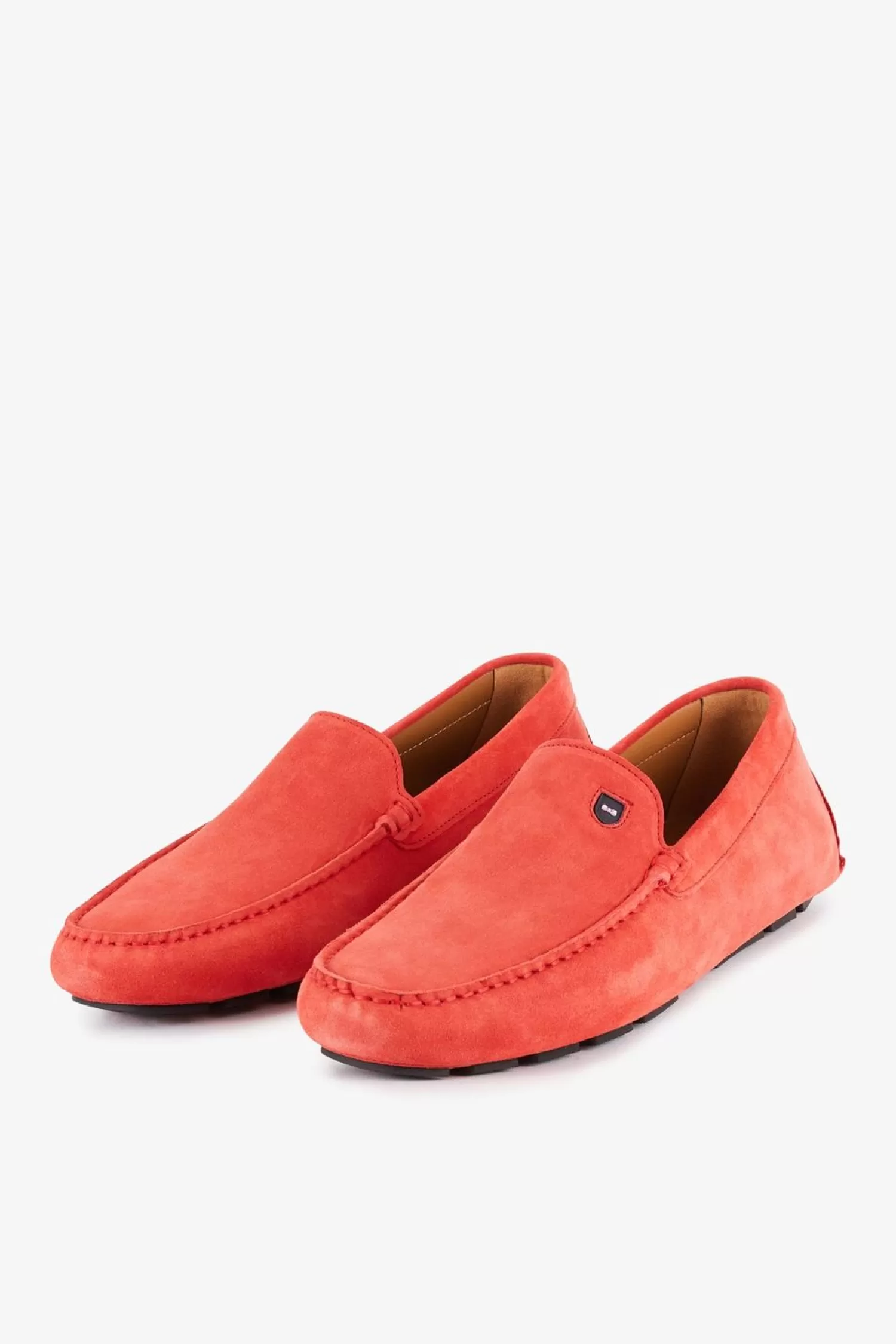 Eden Park Mocassins Rouges En Cuir Suede-Homme Mocassins