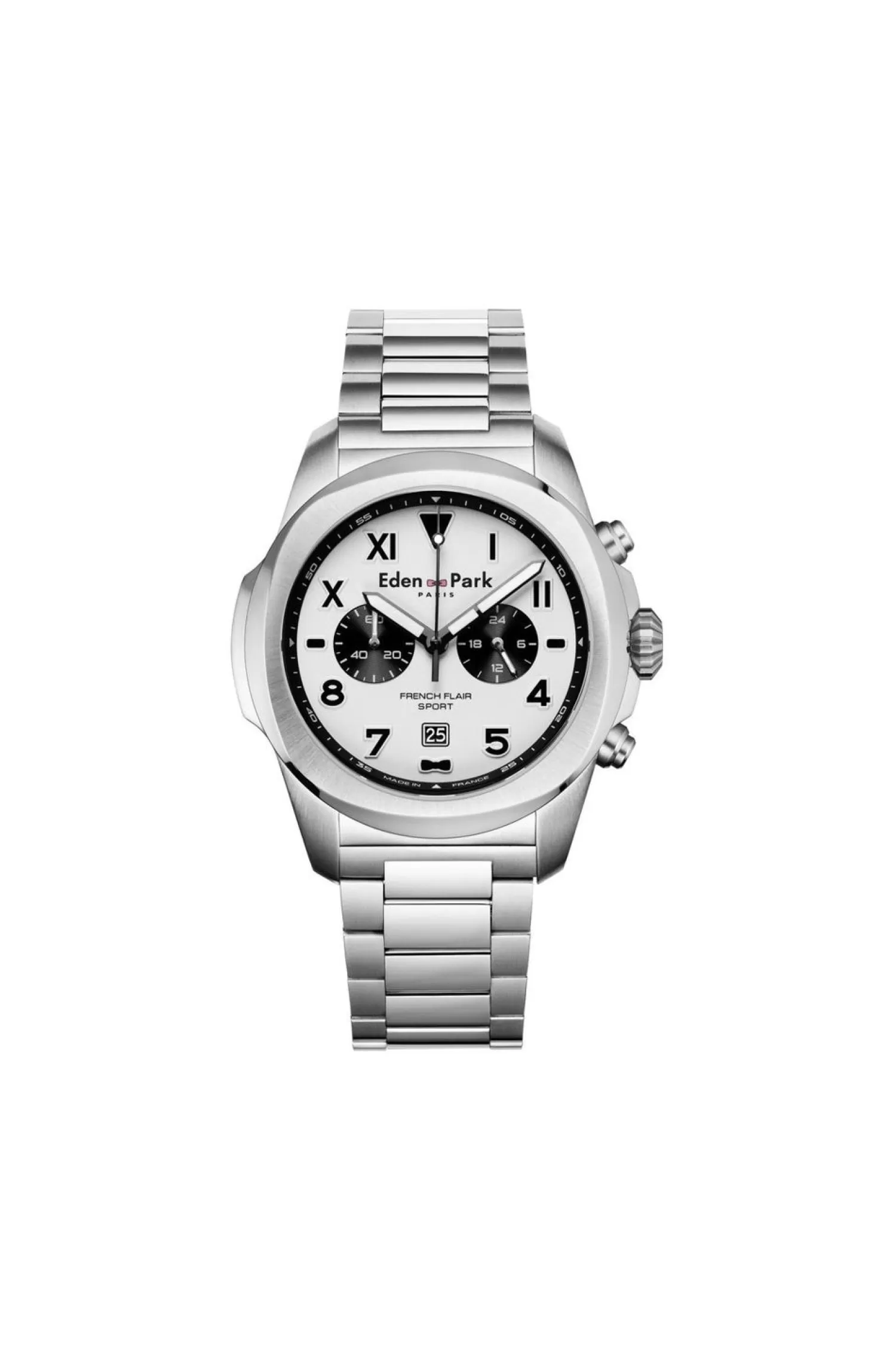 Eden Park Montre A Quartz Chronographe En Acier Argente-Homme Montre