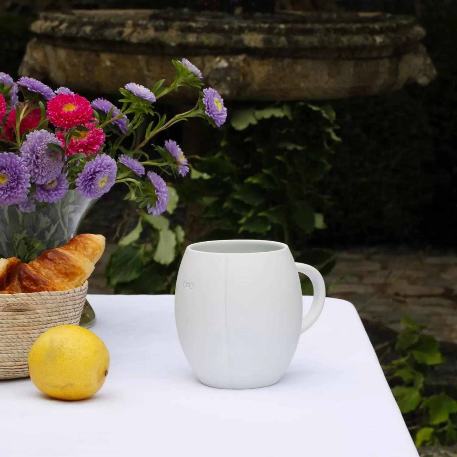 Eden Park Mug Blanc En Porcelaine De Limoges - Grand Modele- Art De La Table