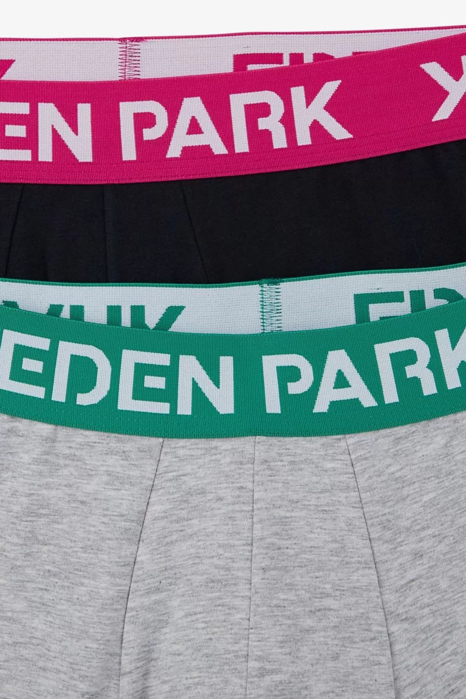 Eden Park Pack De 2 Boxers Bleu Et Gris Uni Ceinture Contrastante-Homme Sous-Vêtements