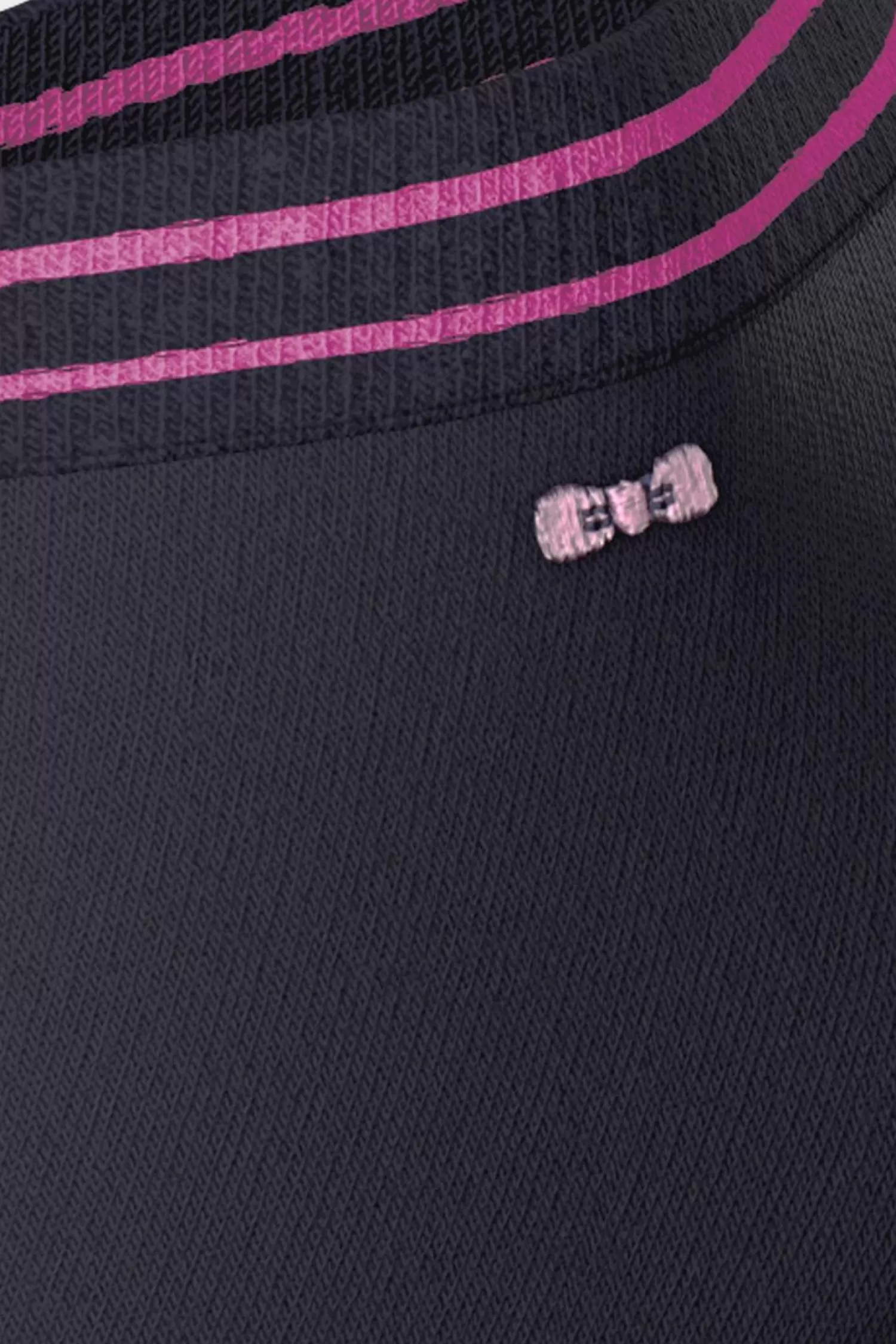 Eden Park Paire De Chaussettes Basses Marine A Bords Fuchsia En Coton Stretch-Homme Chaussettes