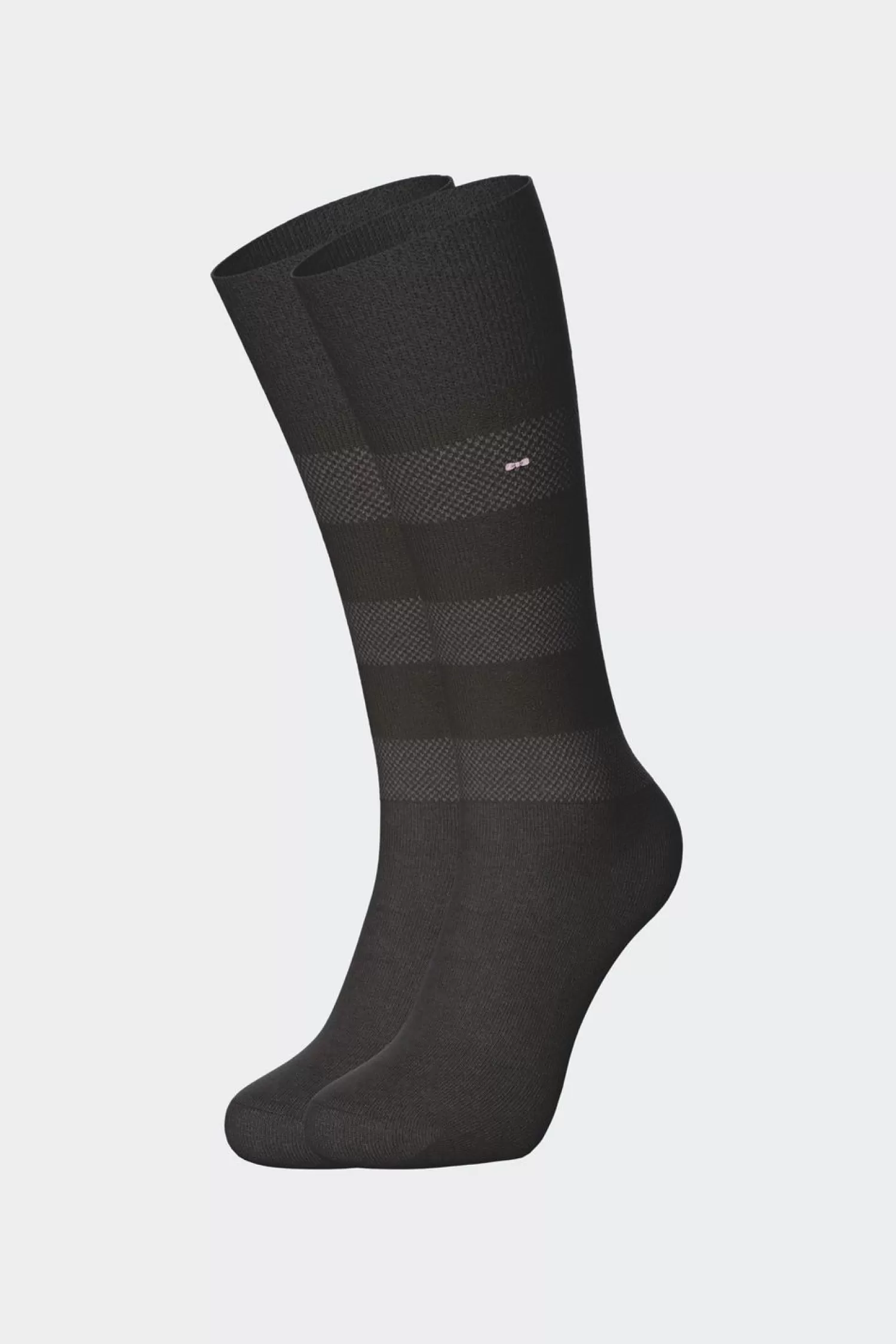 Eden Park Paire De Chaussettes Cerclees Noires En Coton Stretch-Homme Chaussettes