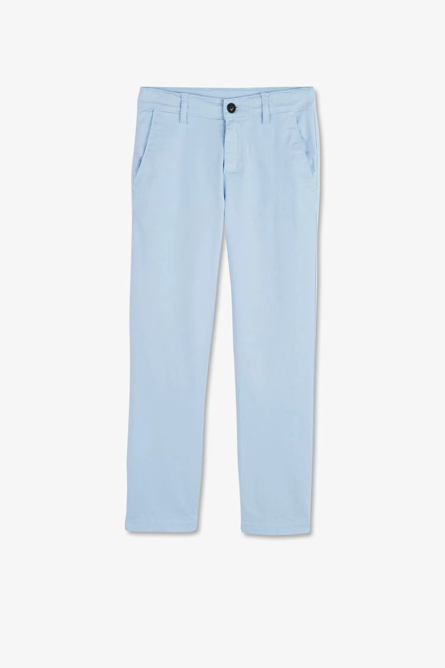 Eden Park Pantalon Chino Bleu Ciel En Coton Stretch-Enfant Enfant