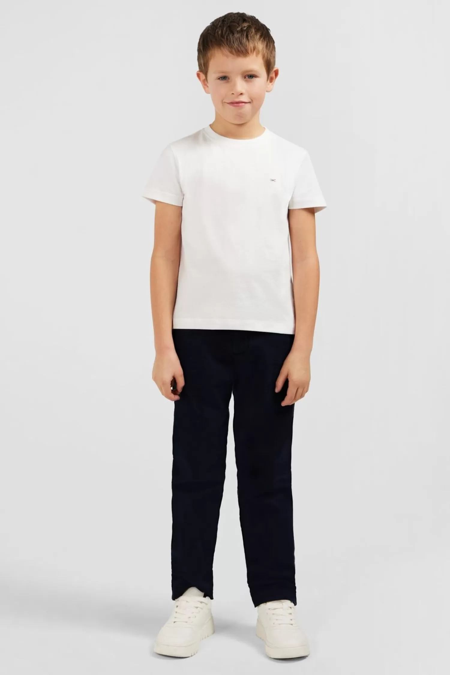 Eden Park Pantalon Chino Marine En Coton Stretch-Enfant Enfant