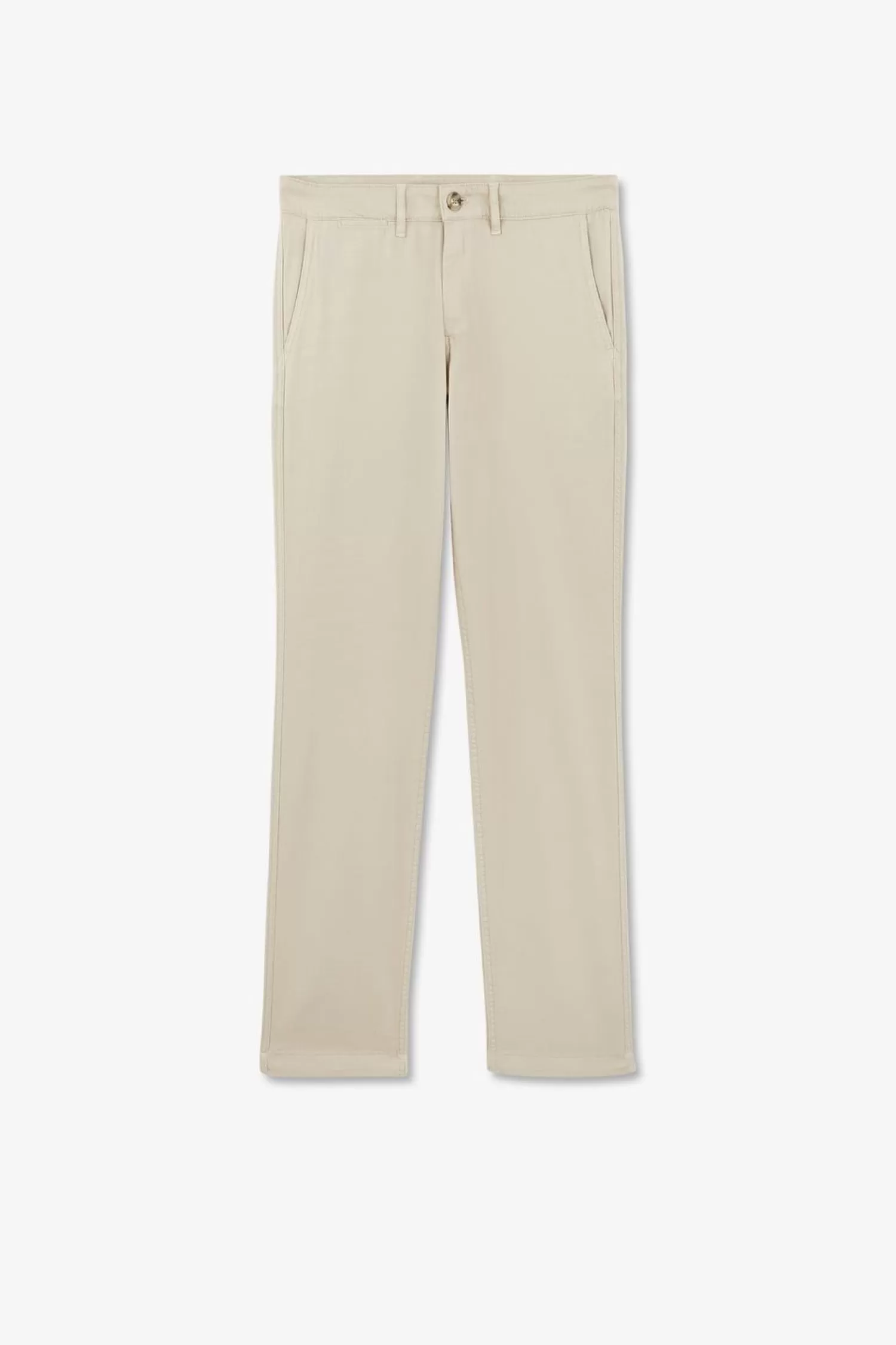 Eden Park Pantalon Chino Sans Plis Beige-Homme Pantalons