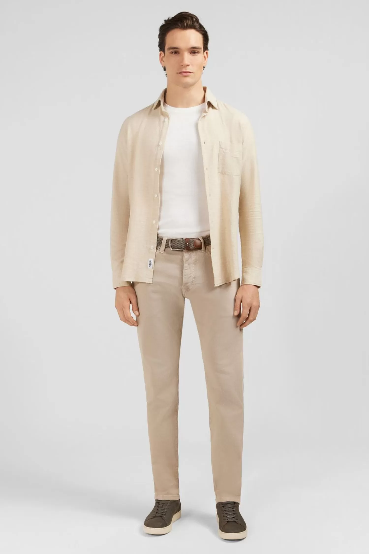 Eden Park Pantalon Droit Beige-Homme Pantalons