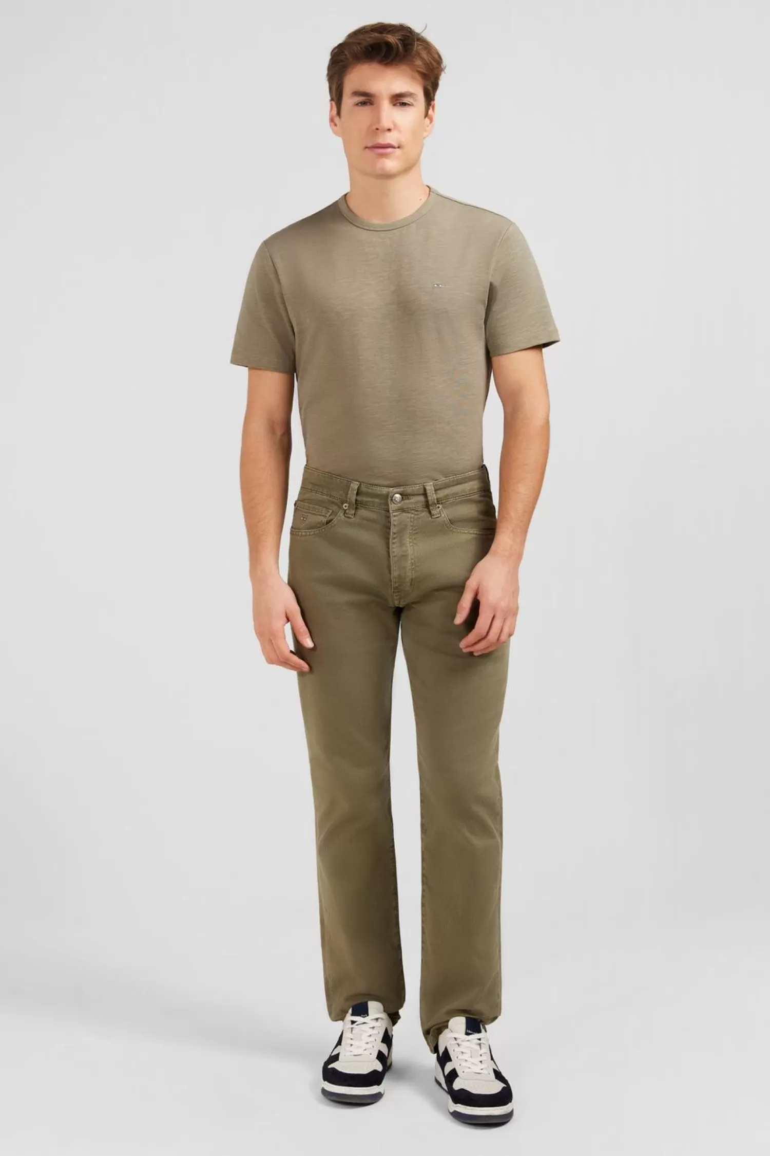 Eden Park Pantalon Droit Beige-Homme Pantalons