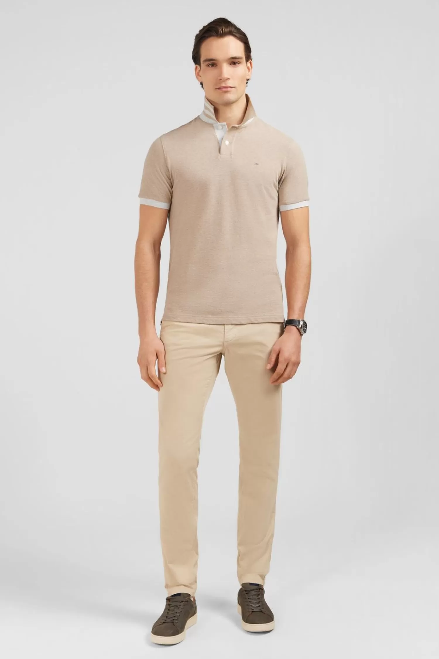 Eden Park Polo Beige A Manches Courtes-Homme Polos