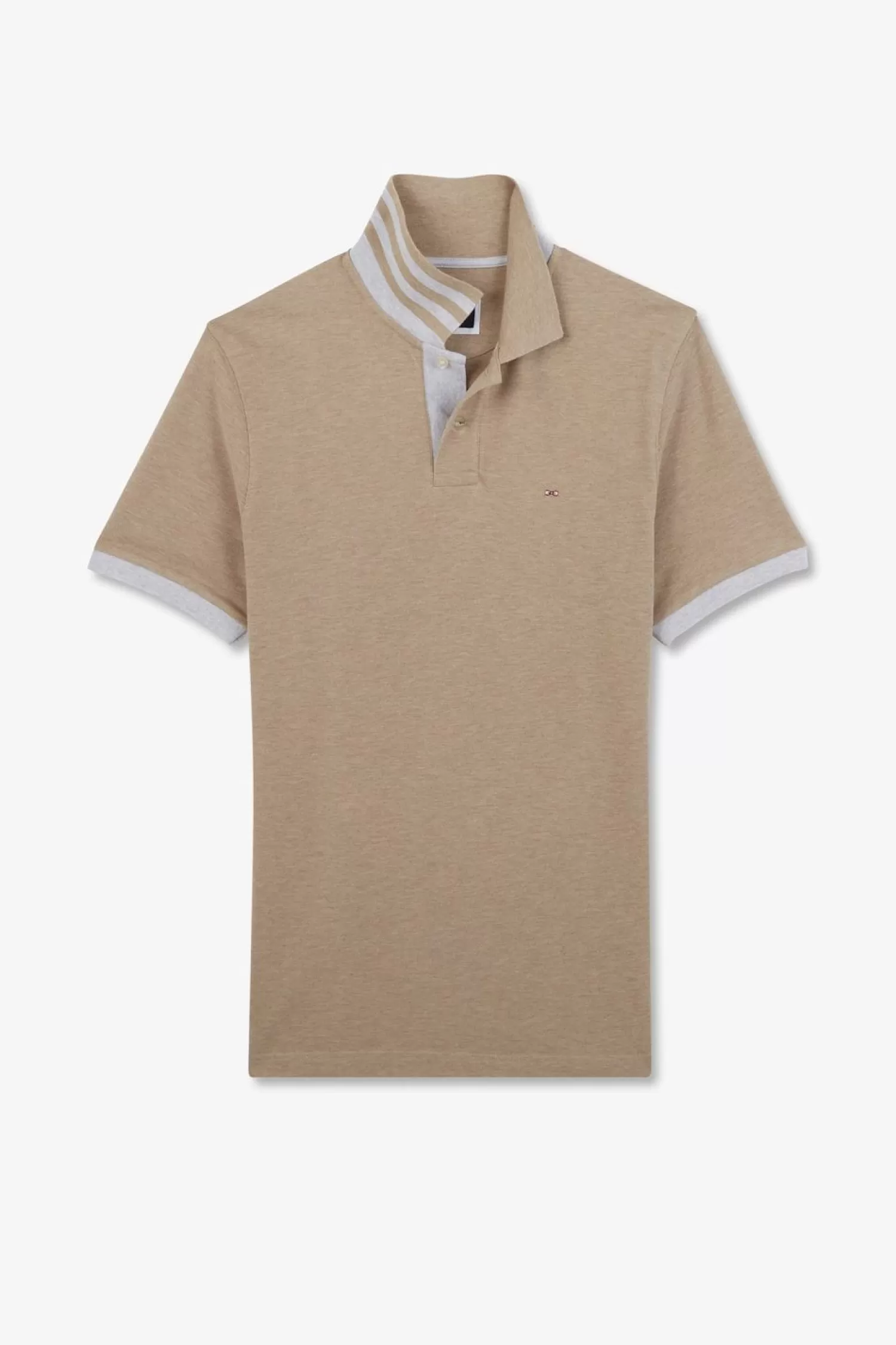 Eden Park Polo Beige A Manches Courtes-Homme Polos