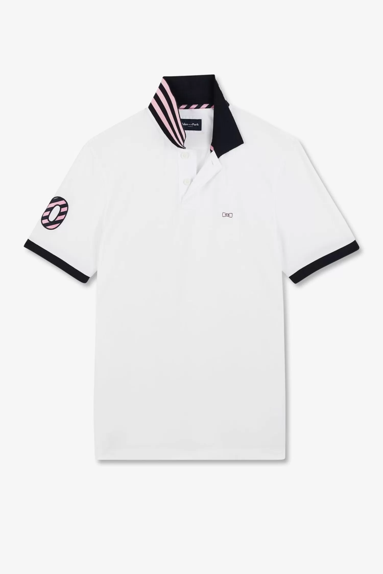 Eden Park Polo Blanc A Manches Courtes Numero 10-Homme Polos