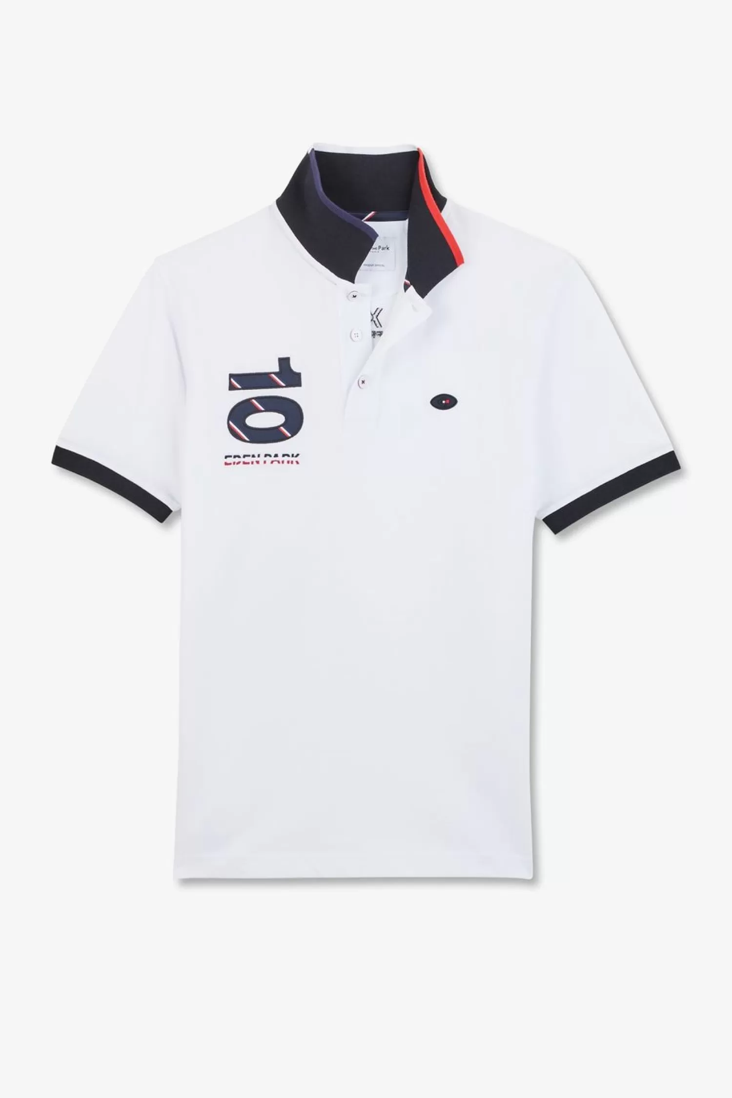 Eden Park Polo Blanc A Manches Courtes Xv De France-Homme Polos