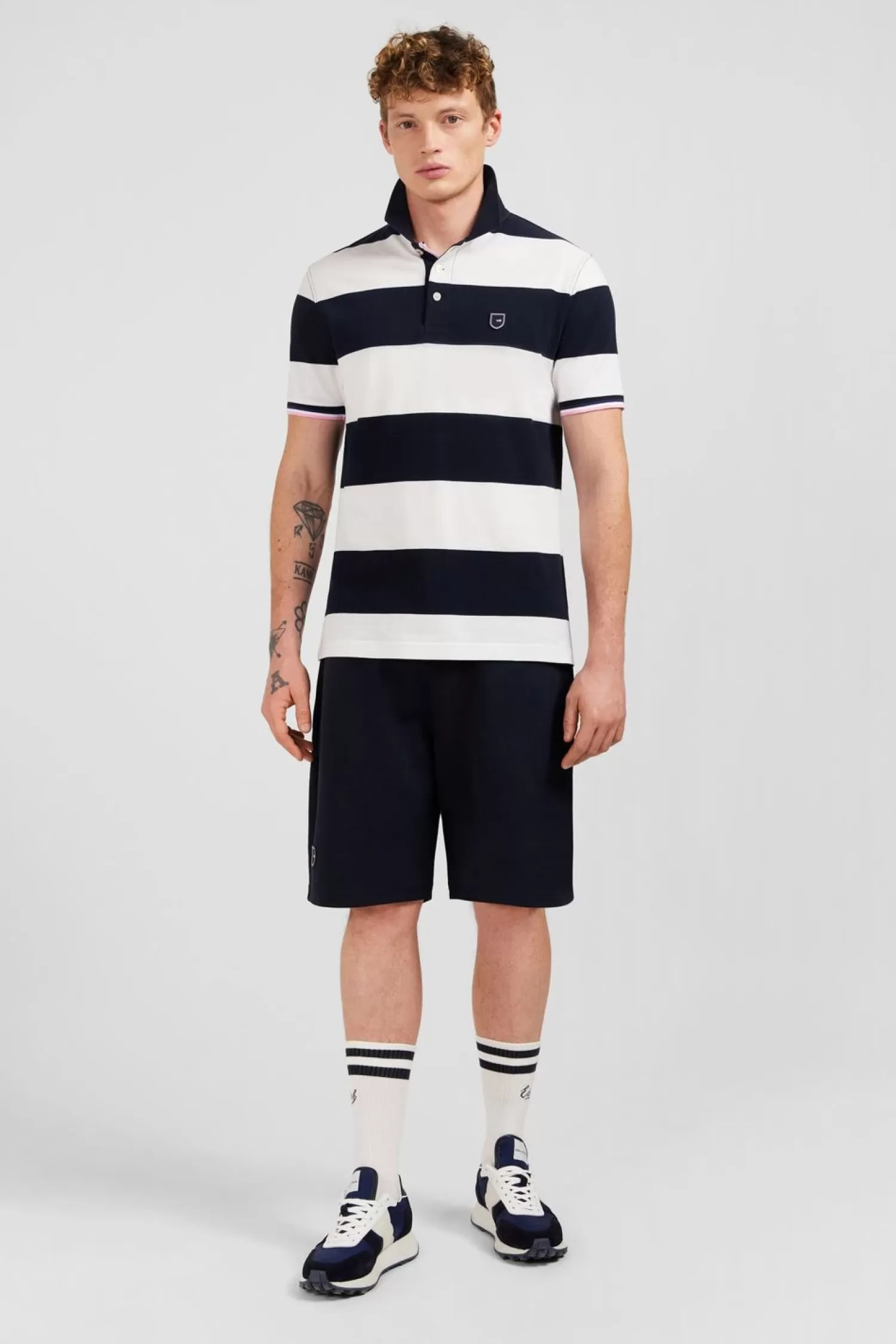 Eden Park Polo Blanc A Rayures-Homme Polos