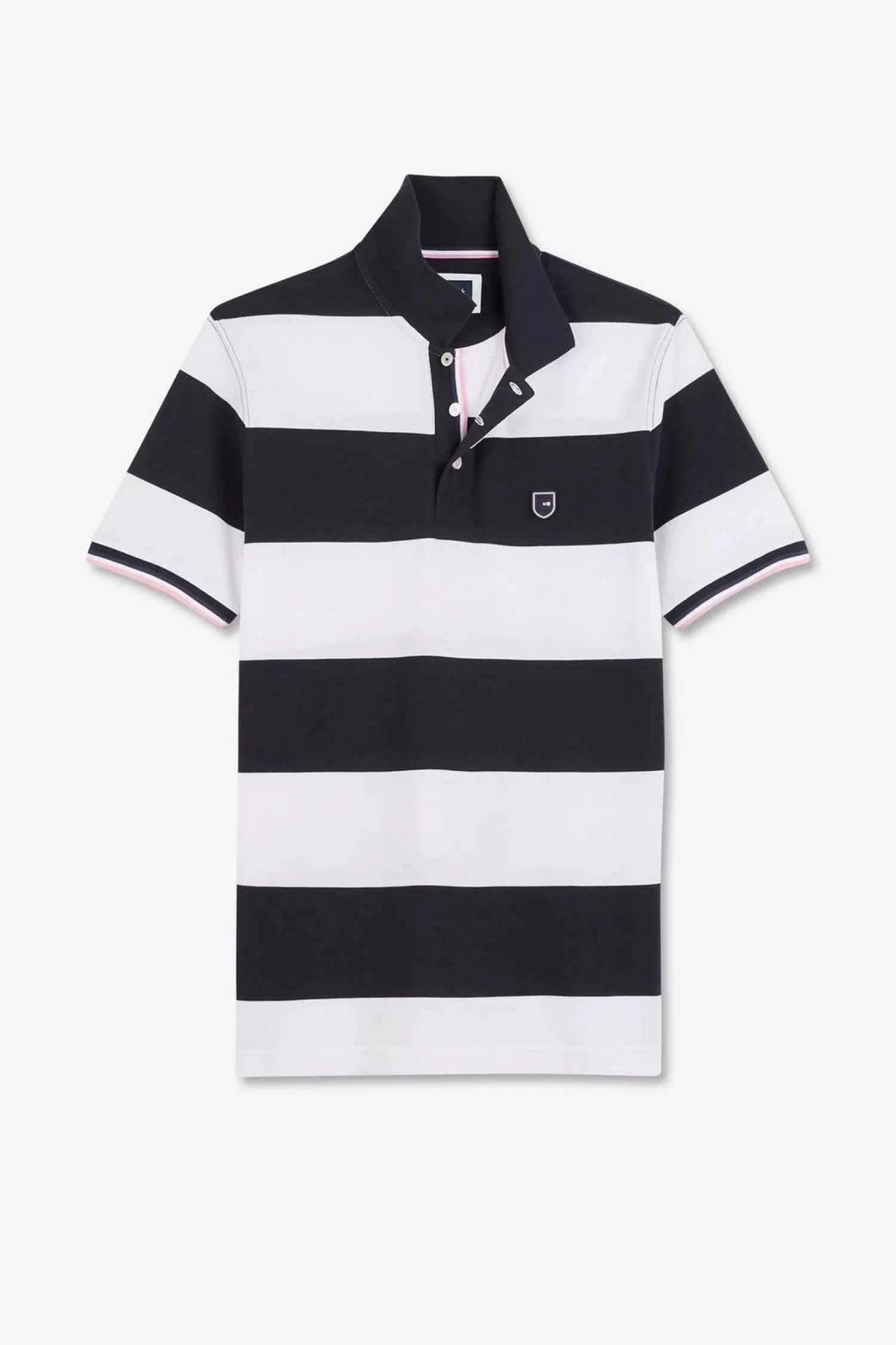 Eden Park Polo Blanc A Rayures-Homme Polos