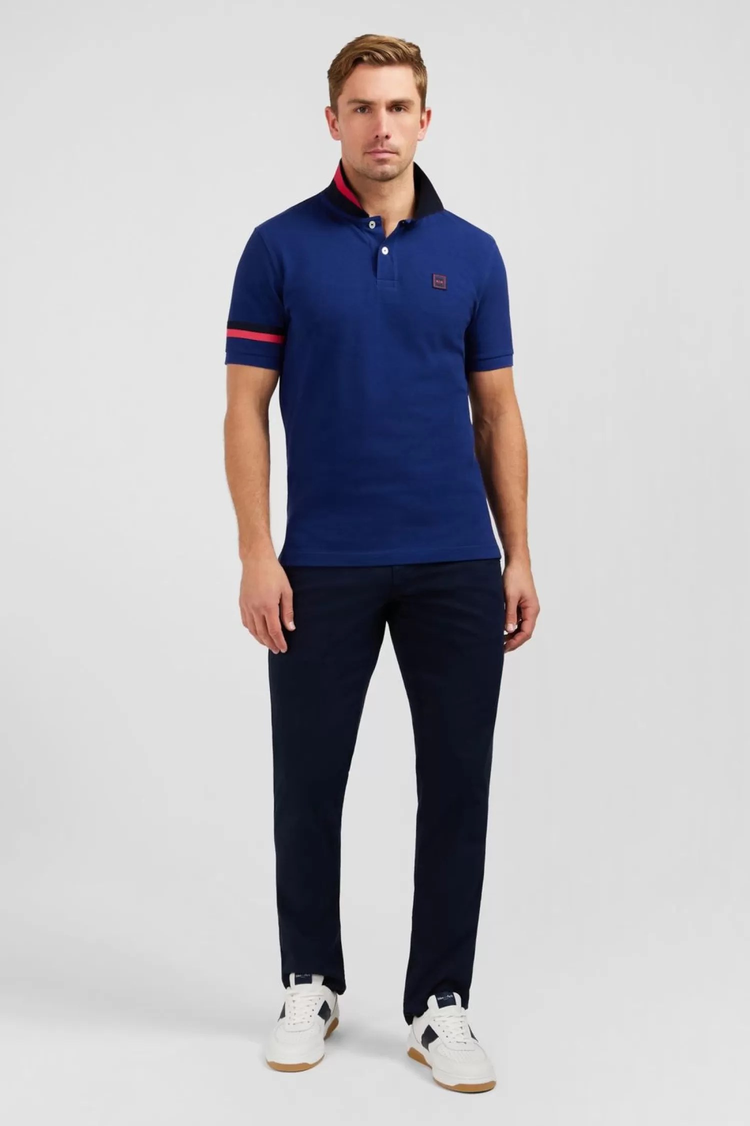 Eden Park Polo Bleu A Manches Courtes-Homme Polos