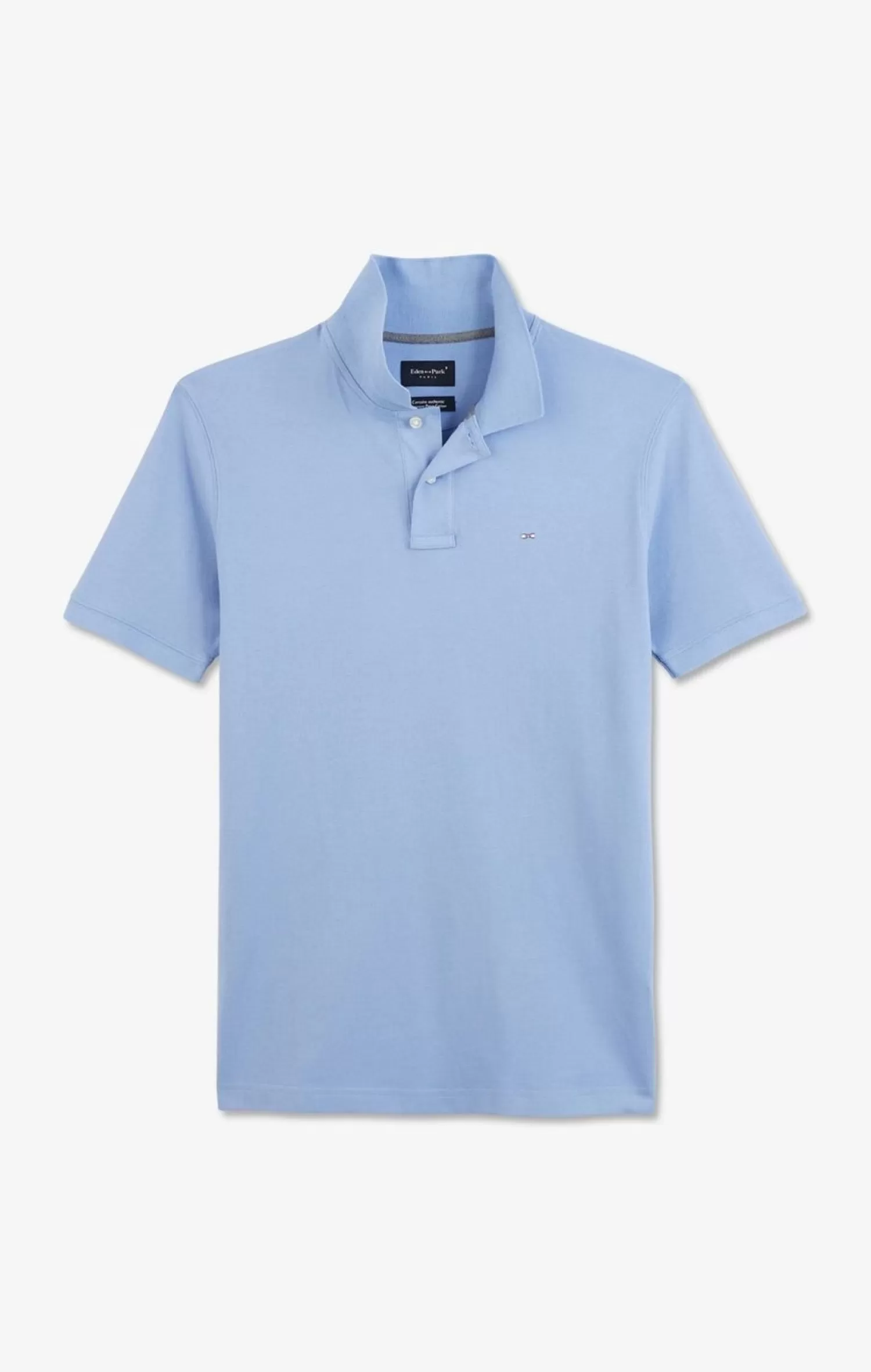 Eden Park Polo Bleu En Coton Pima Stretch-Homme Polos