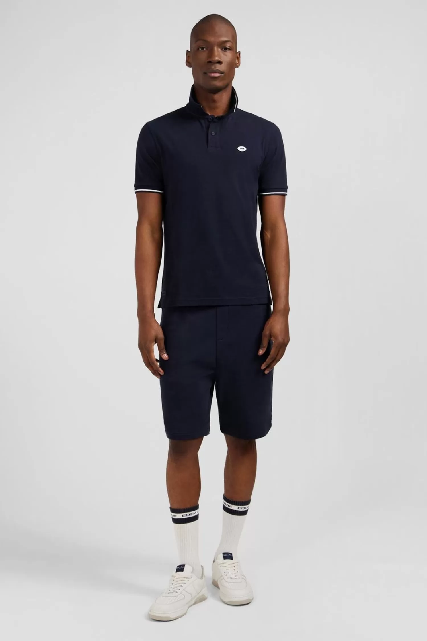 Eden Park Polo Bleu Fonce A Manches Courtes-Homme Polos