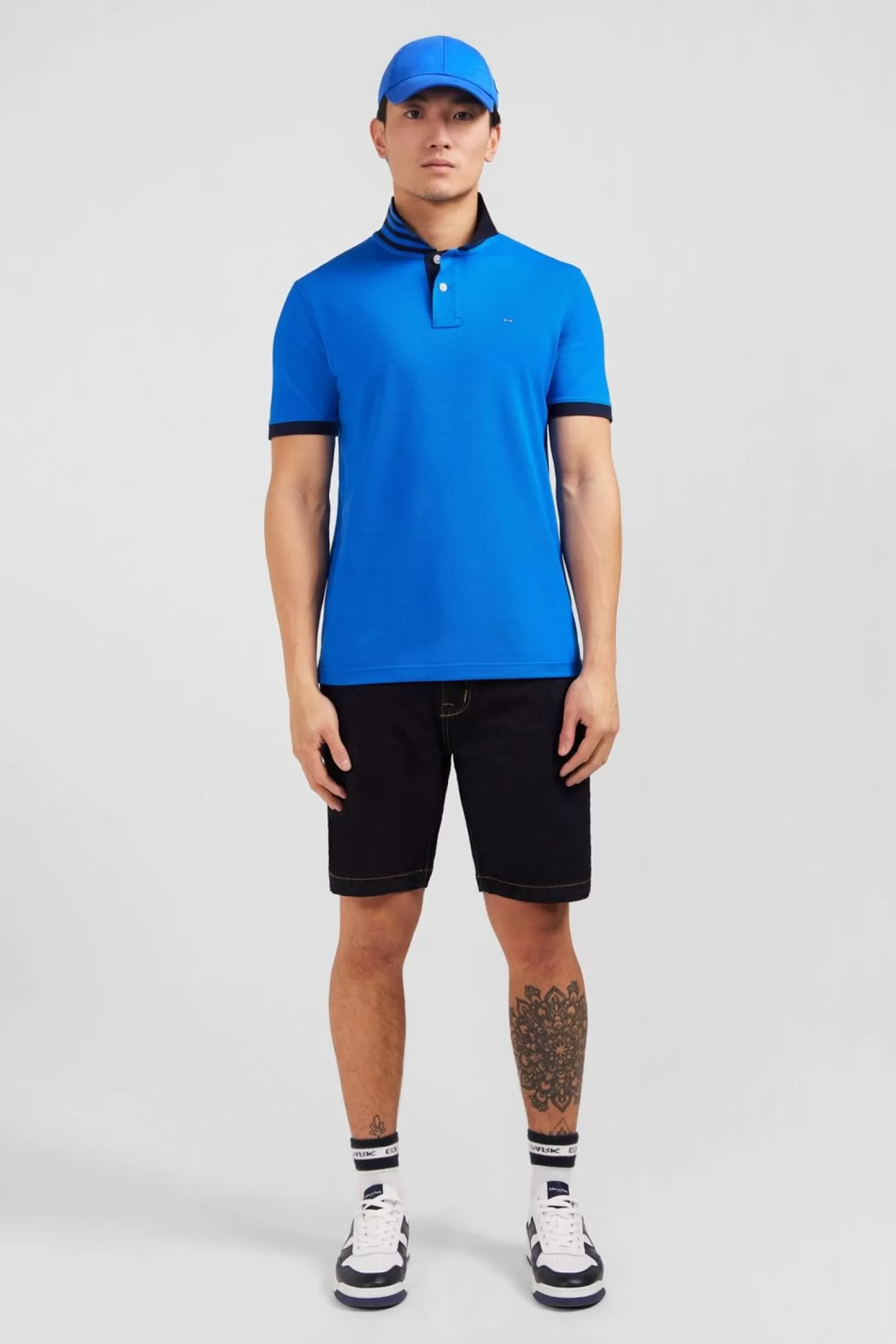 Eden Park Polo Bleu Manches Courtes-Homme Polos