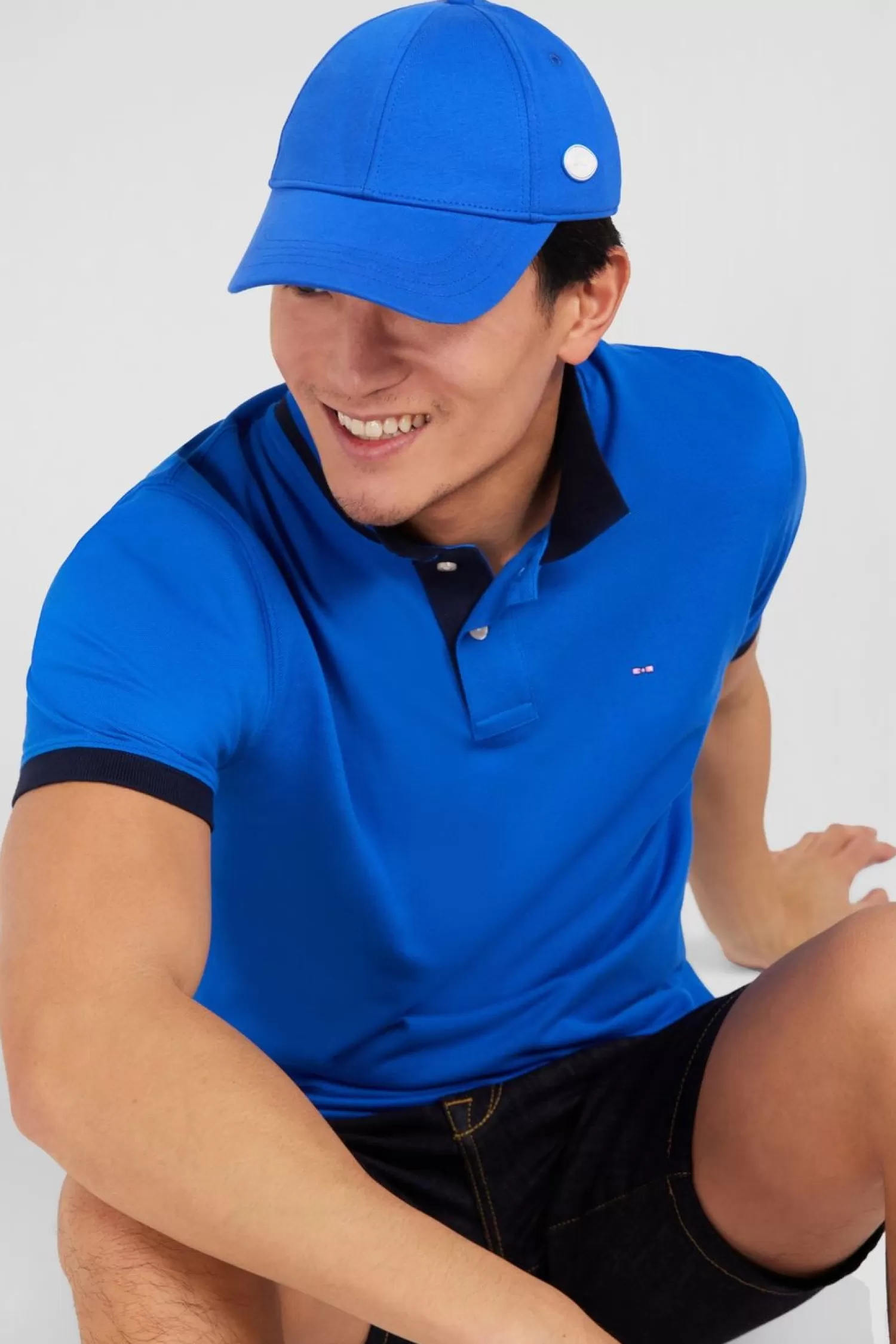 Eden Park Polo Bleu Manches Courtes-Homme Polos