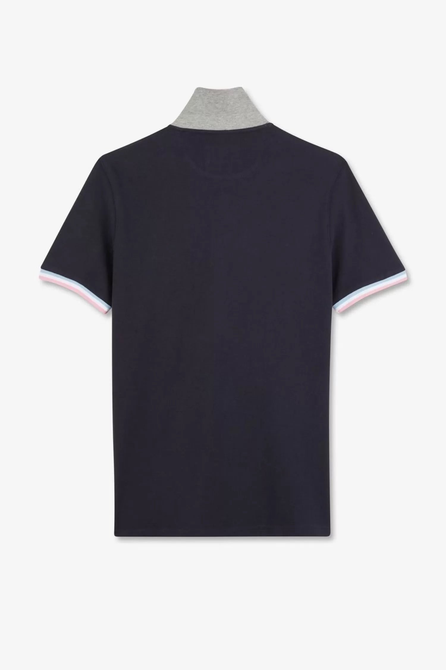 Eden Park Polo Bleu Marine A Details Tricolores-Homme Polos