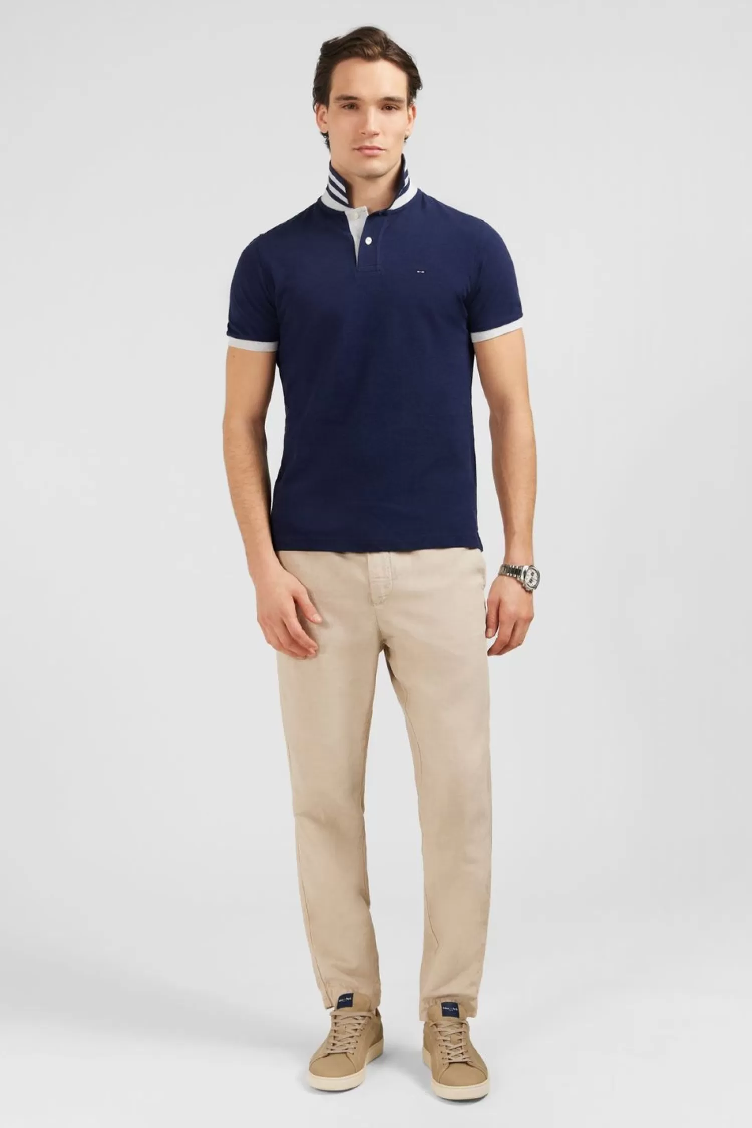 Eden Park Polo Bleu Marine A Manches Courtes-Homme Polos