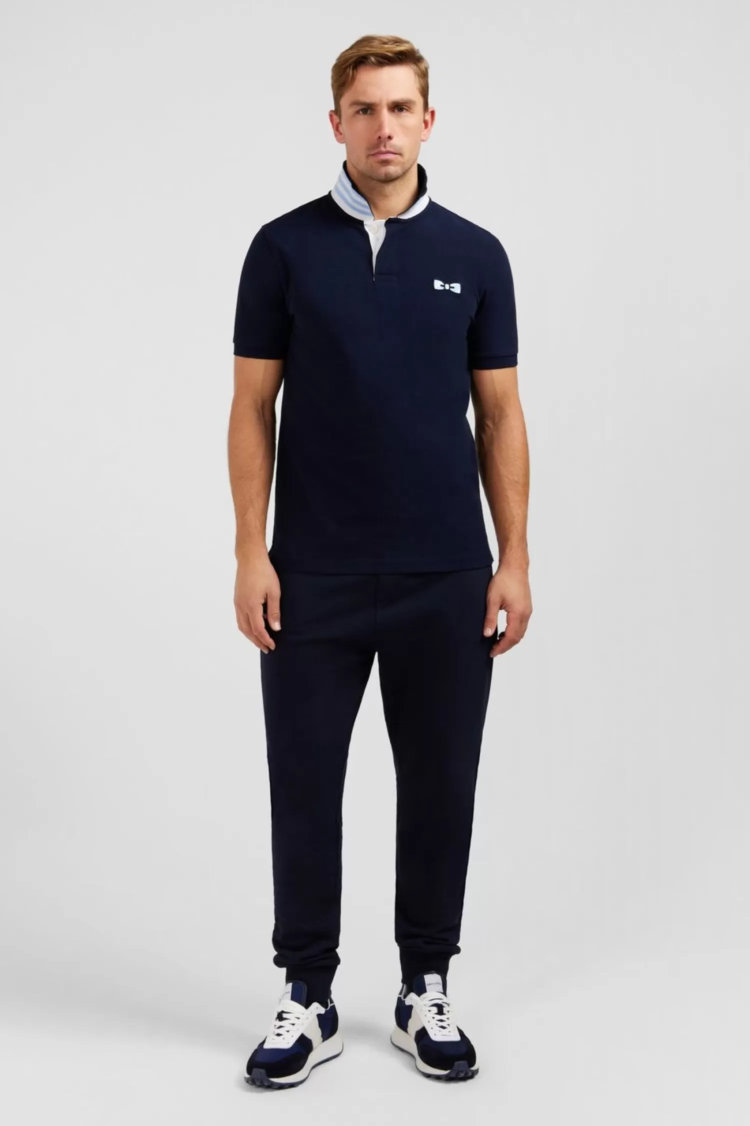 Eden Park Polo Bleu Marine A Manches Courtes-Homme Polos