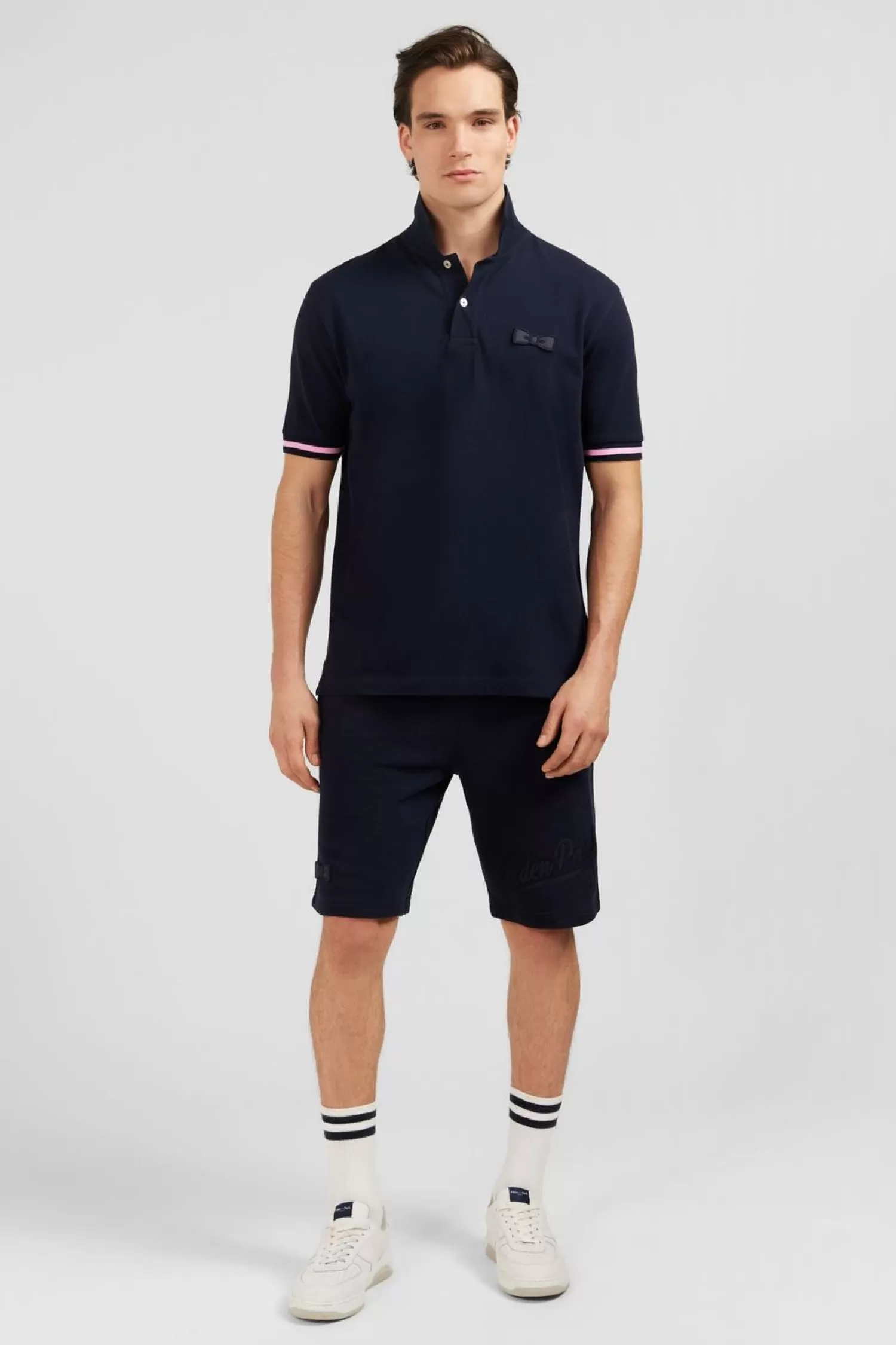 Eden Park Polo Bleu Marine A Manches Courtes-Homme Polos