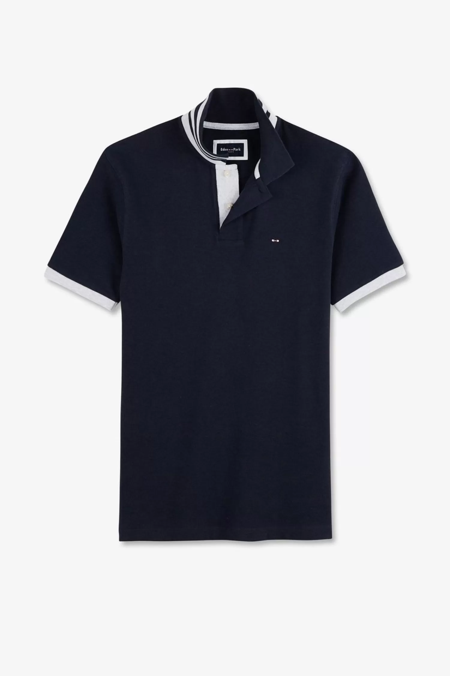 Eden Park Polo Bleu Marine A Manches Courtes-Homme Polos