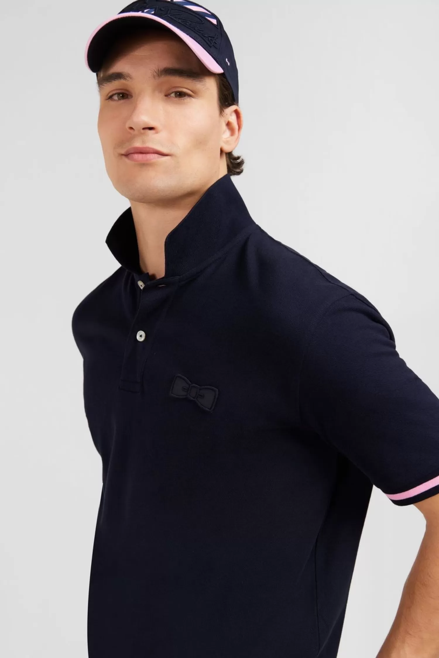 Eden Park Polo Bleu Marine A Manches Courtes-Homme Polos