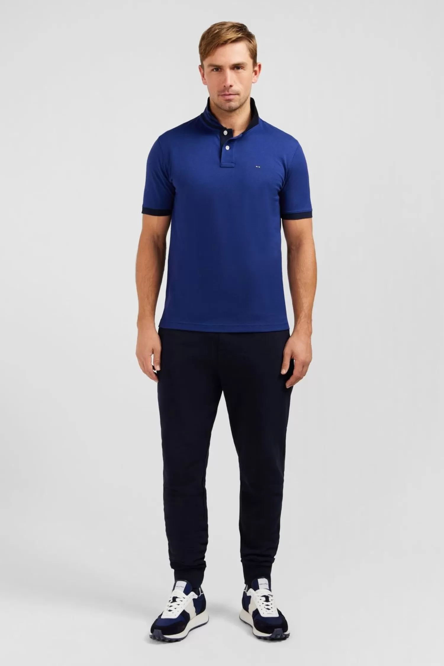 Eden Park Polo Bleu Marine Manches Courtes-Homme Polos