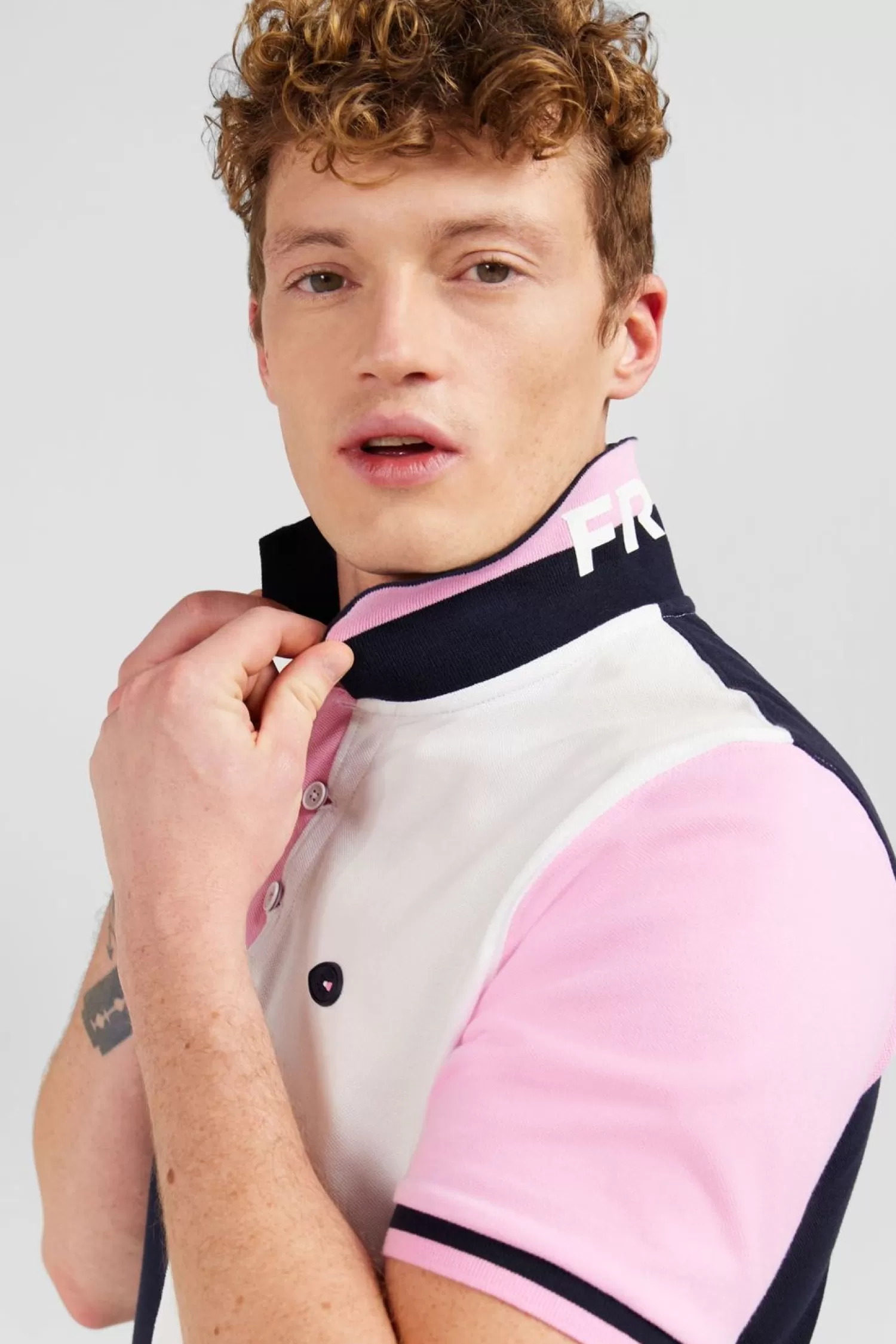 Eden Park Polo Colorblock A Manches Courtes Xv De France-Homme Polos