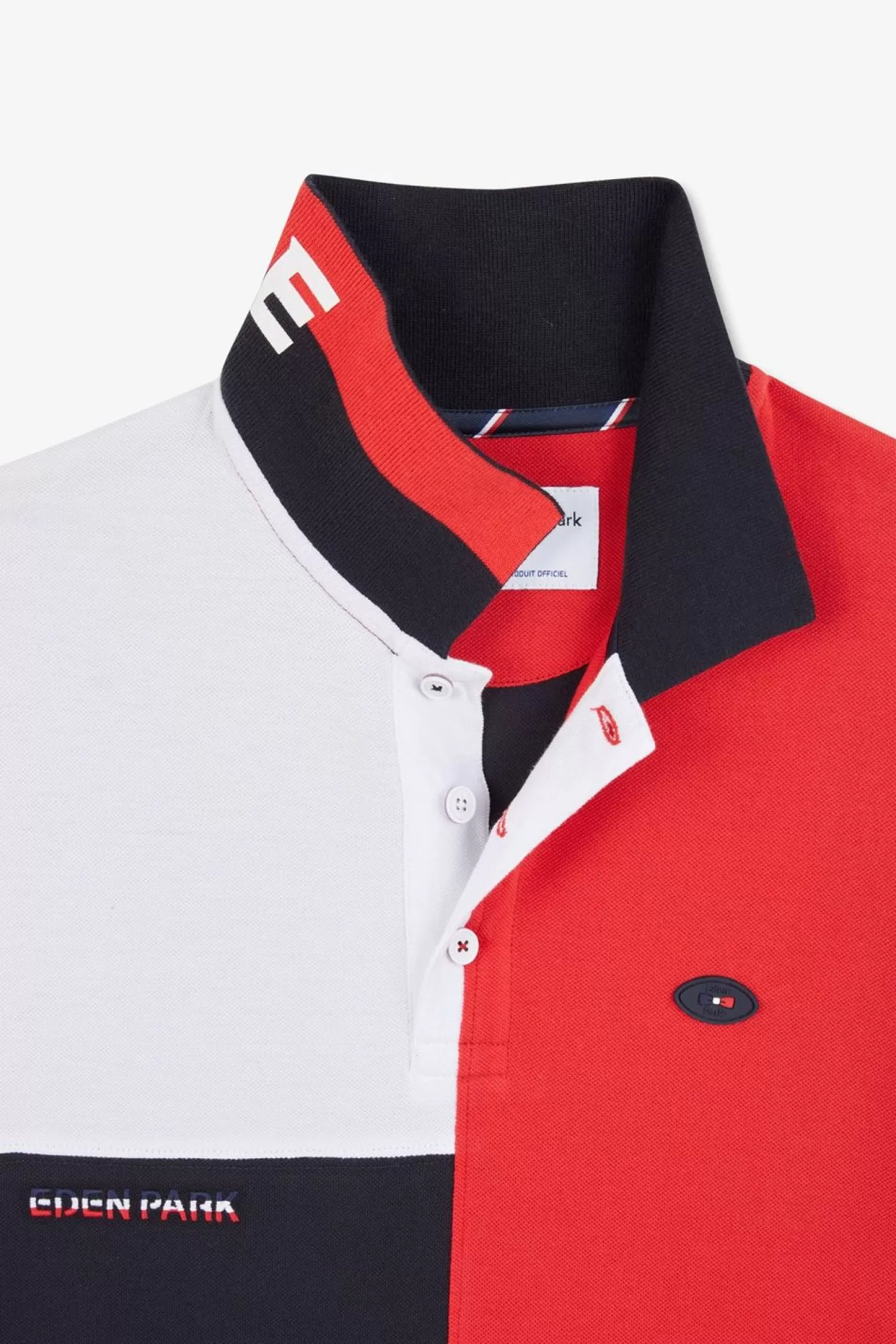Eden Park Polo Colorblock A Manches Courtes Xv De France-Homme Polos