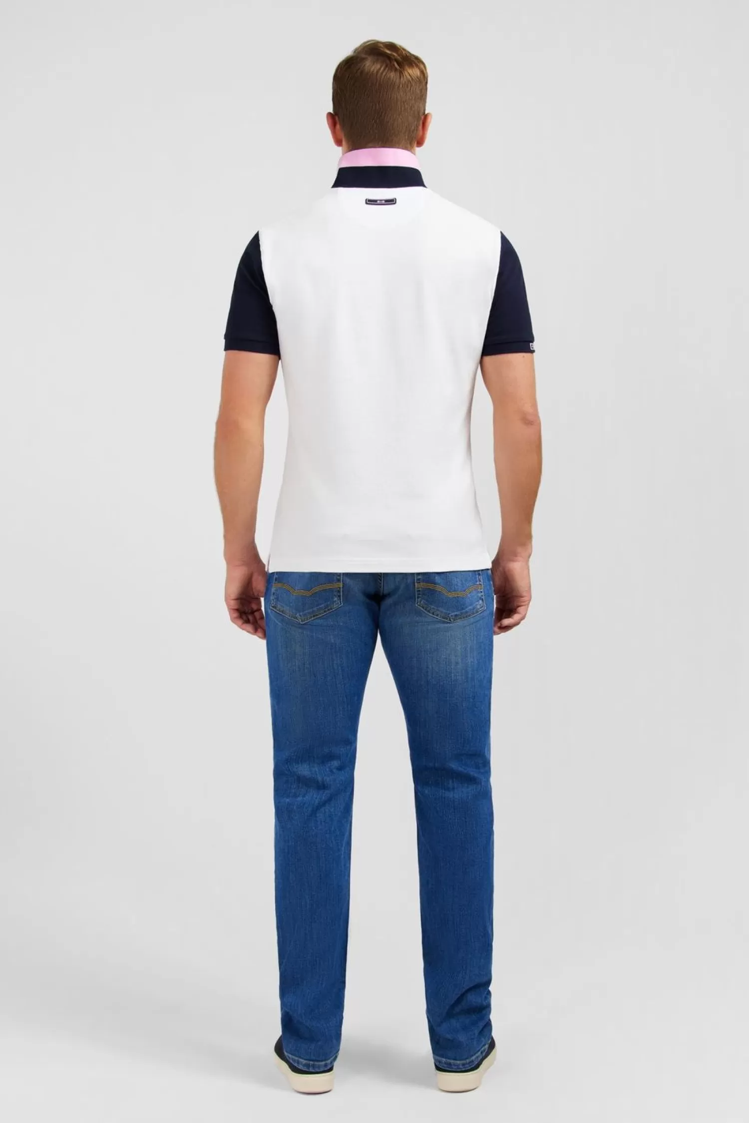 Eden Park Polo Colorblock Blanc A Manches Courtes-Homme Polos