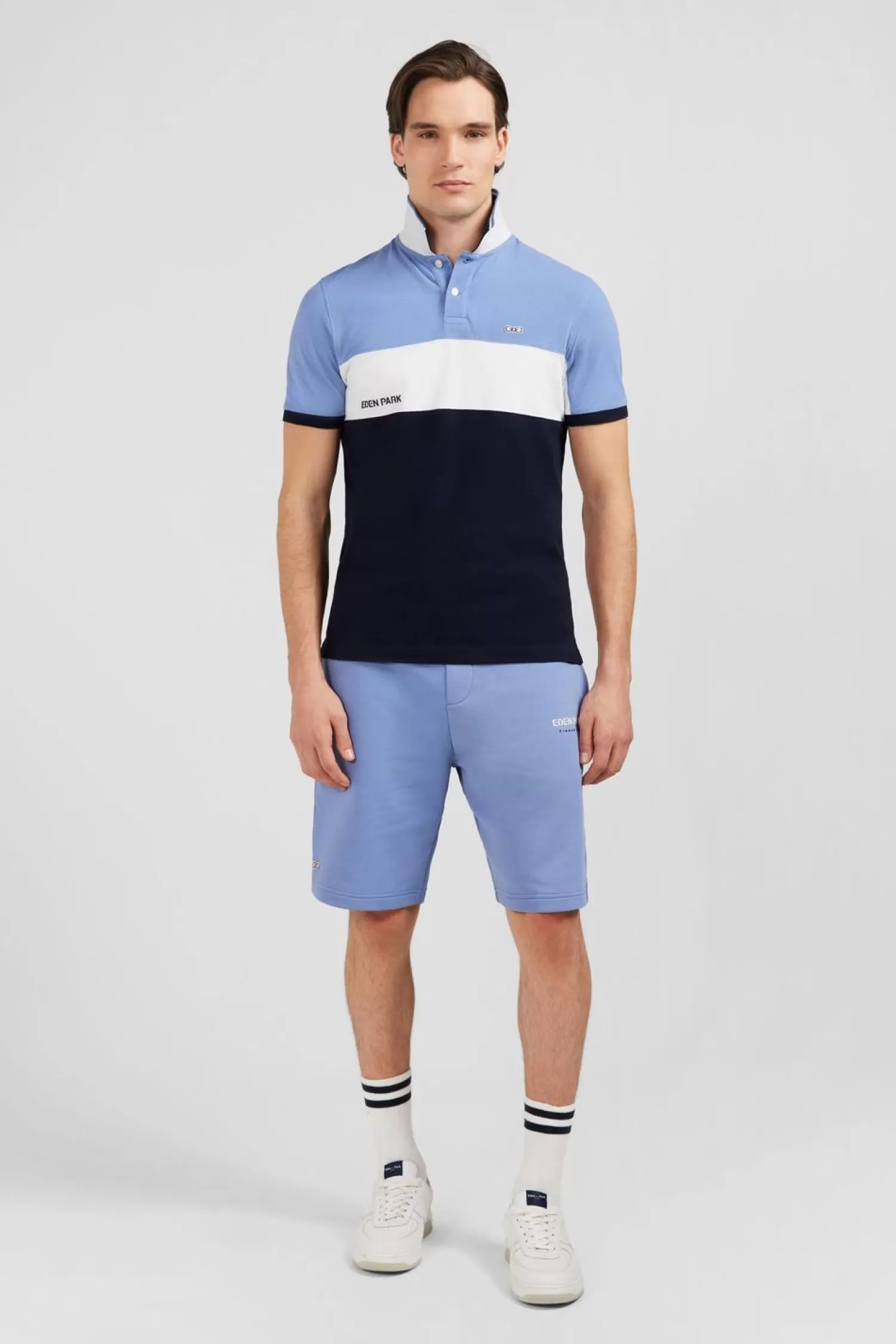 Eden Park Polo Colorblock Bleu A Manches Courtes-Homme Polos