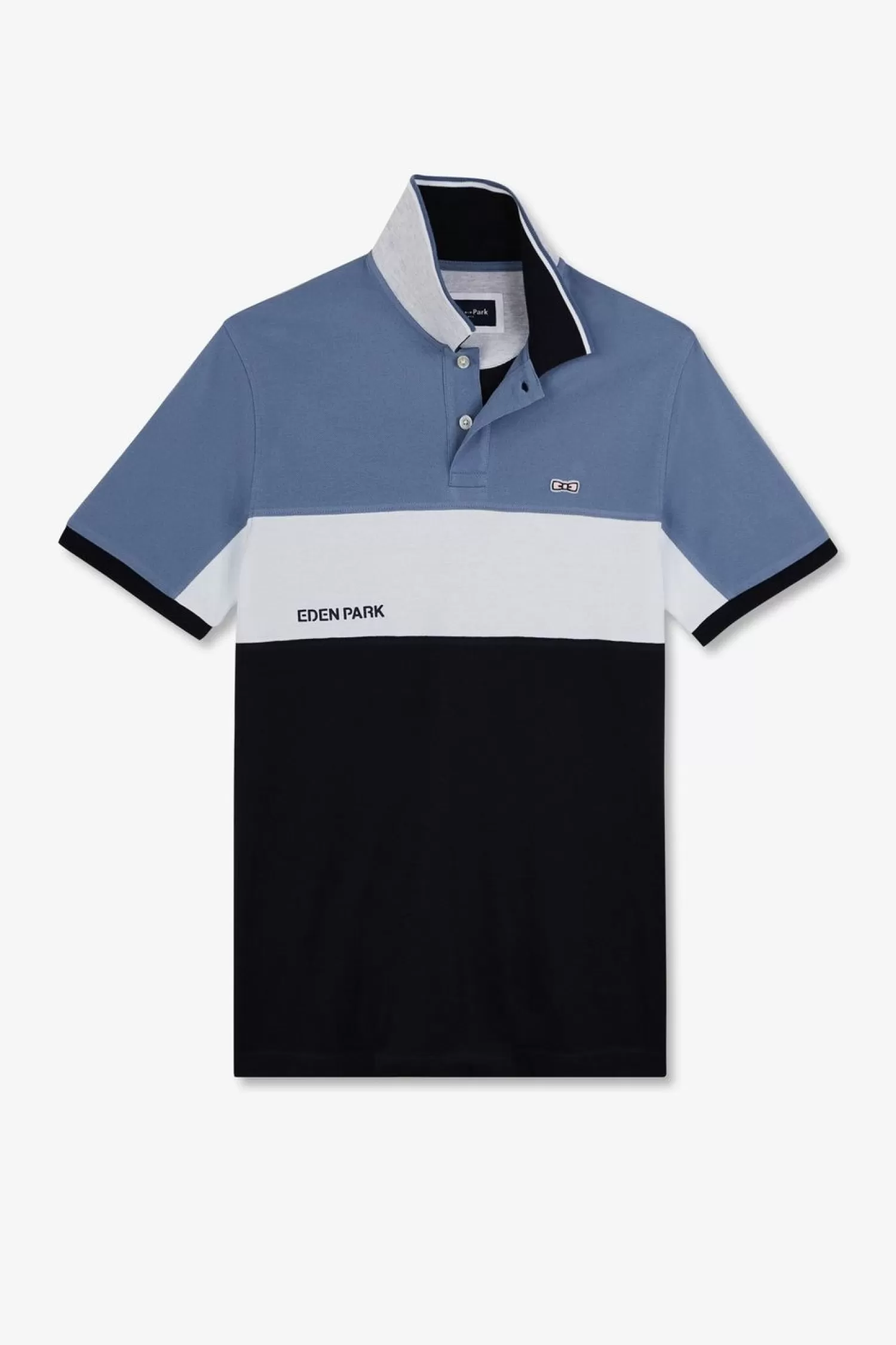 Eden Park Polo Colorblock Bleu A Manches Courtes-Homme Polos