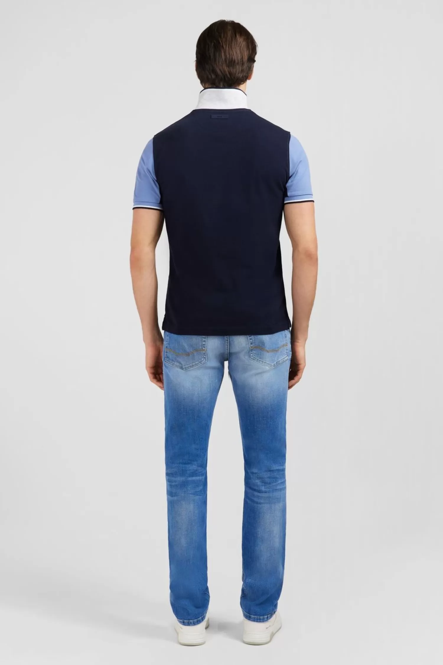 Eden Park Polo Colorblock Bleu A Manches Courtes-Homme Polos