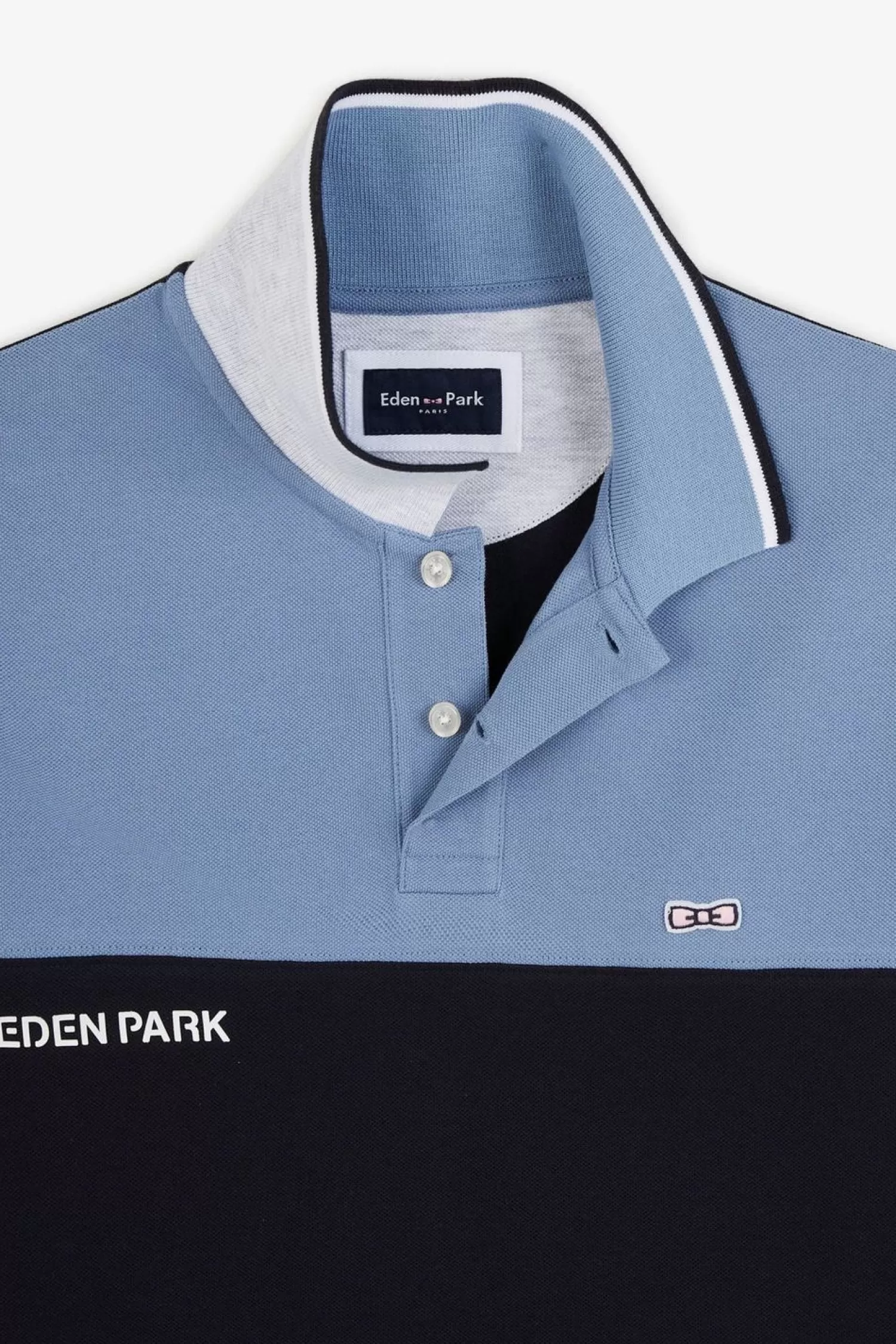 Eden Park Polo Colorblock Bleu A Manches Courtes-Homme Polos