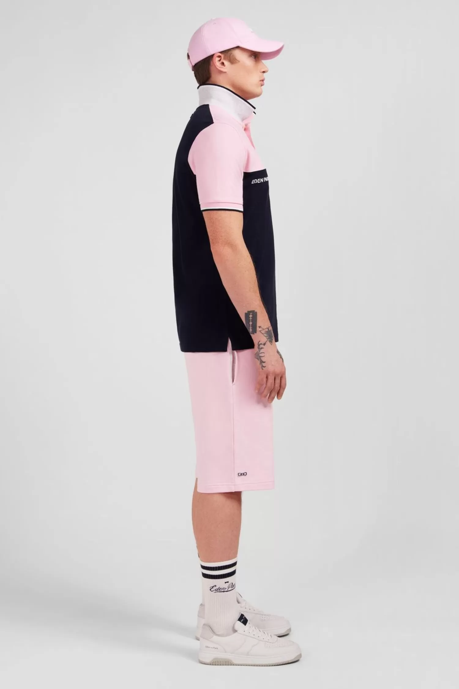 Eden Park Polo Colorblock Rose A Manches Courtes-Homme Polos