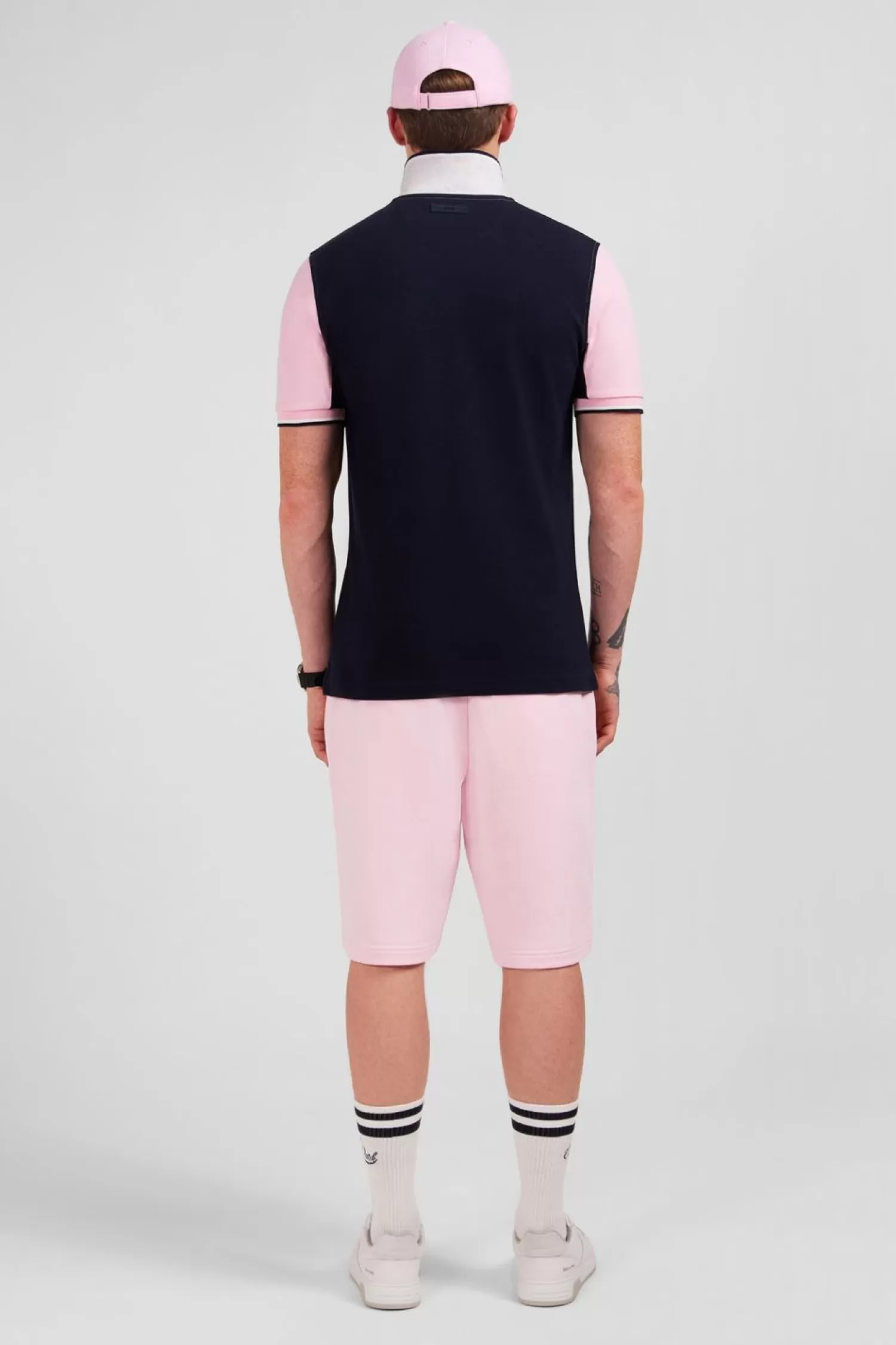 Eden Park Polo Colorblock Rose A Manches Courtes-Homme Polos