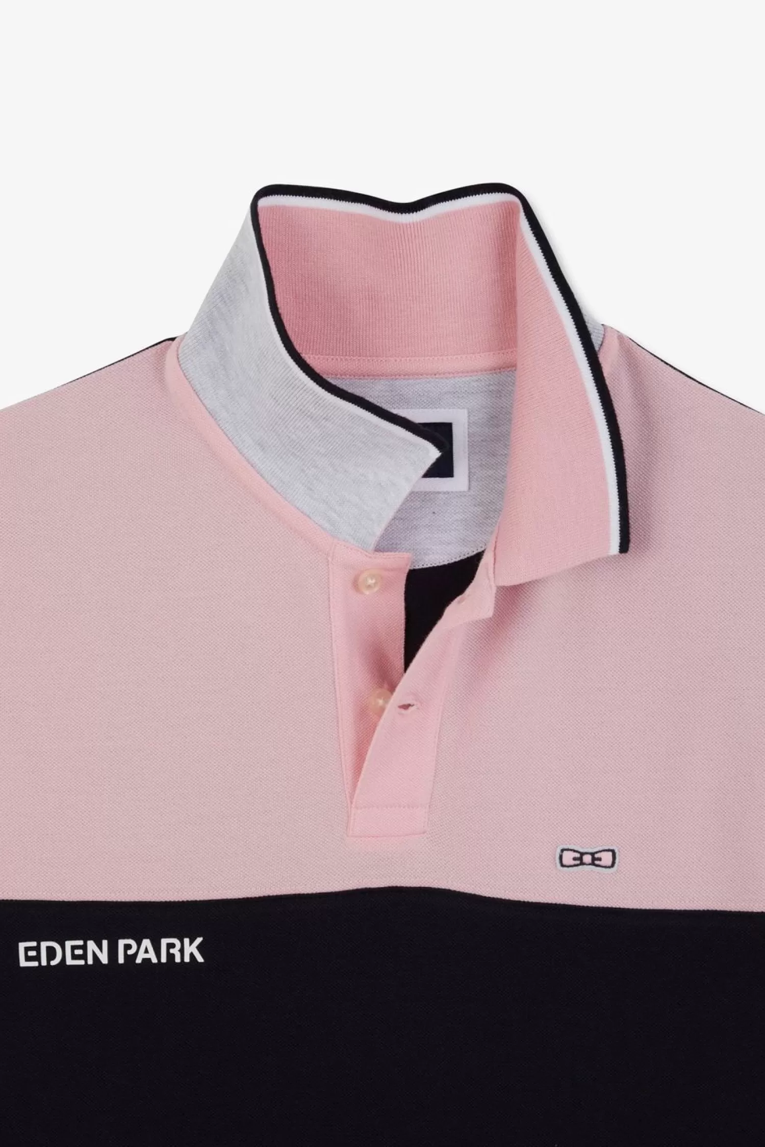 Eden Park Polo Colorblock Rose A Manches Courtes-Homme Polos