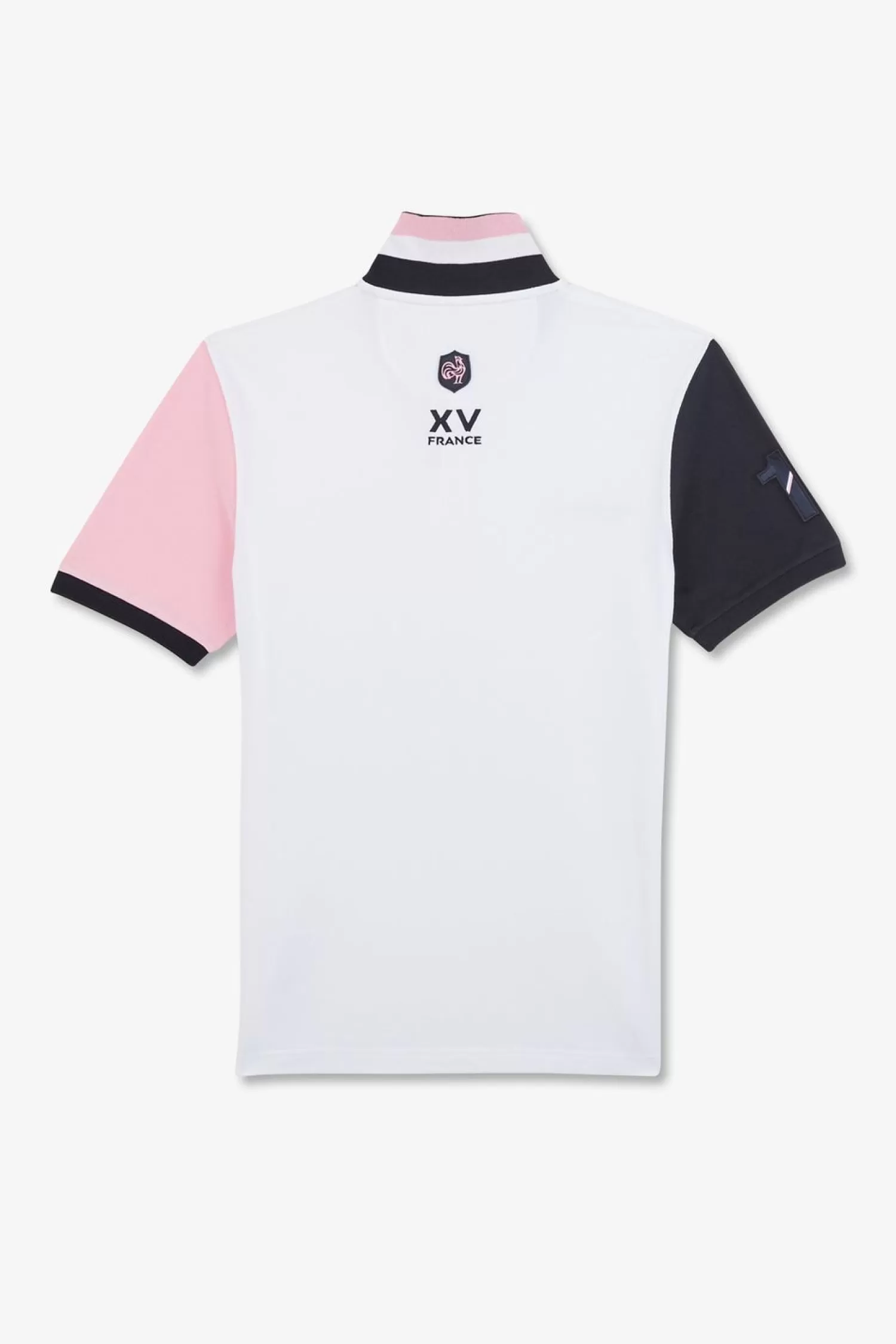 Eden Park Polo Colorblock Rose En Coton Pique A Broderie Xv De France-Homme Polos